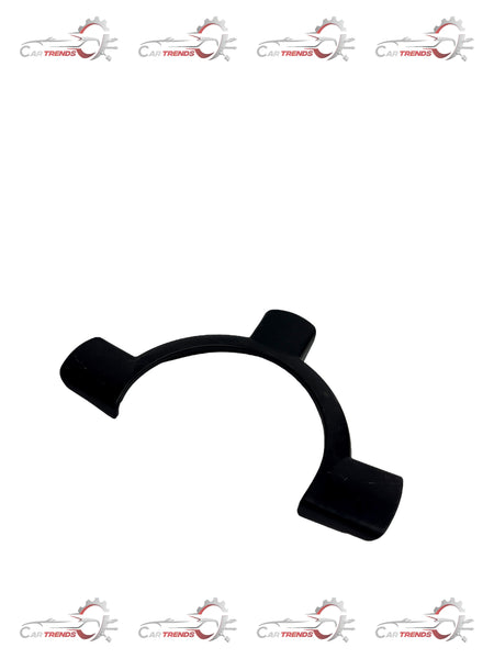 CarTrends Spark upper steering wheel cover, spare car parts with textured black material for a secure grip.