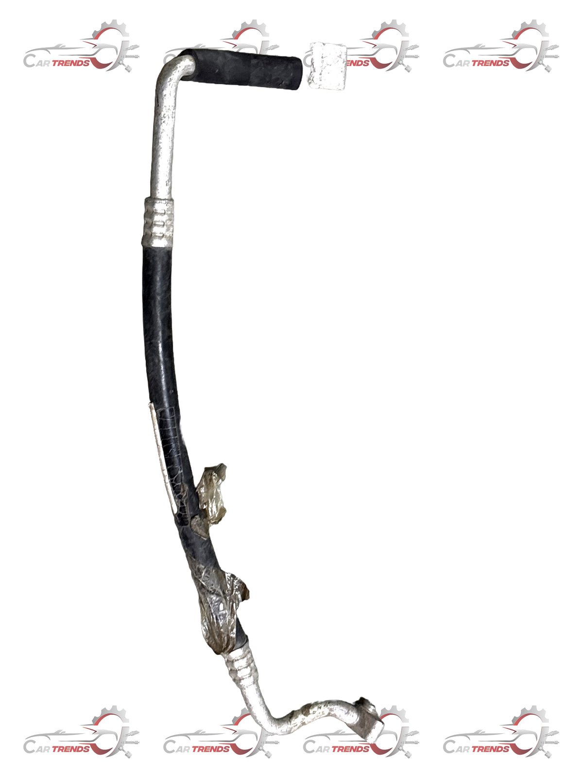 CarTrends refrigerant suction hose for Aveo, spare auto parts component, with flexible rubber and metal fittings.