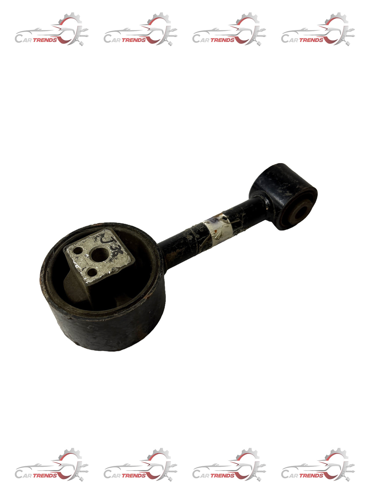 CarTrends Reaction Rod Optra right side, automotive spare part, showing the metal rod with mounting points and protective rubber components.