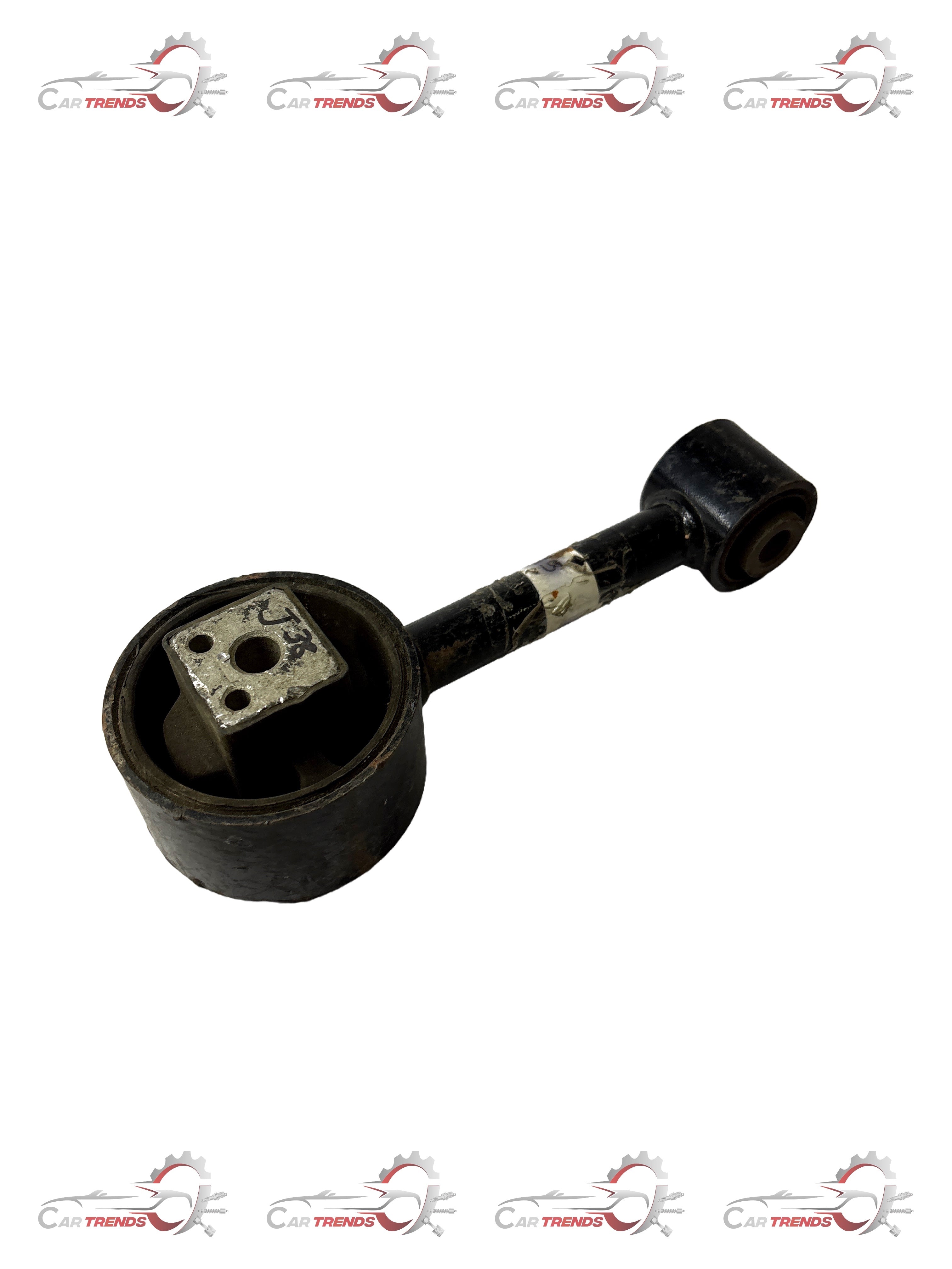CarTrends Reaction Rod Optra right side, automotive spare part, showing the metal rod with mounting points and protective rubber components.
