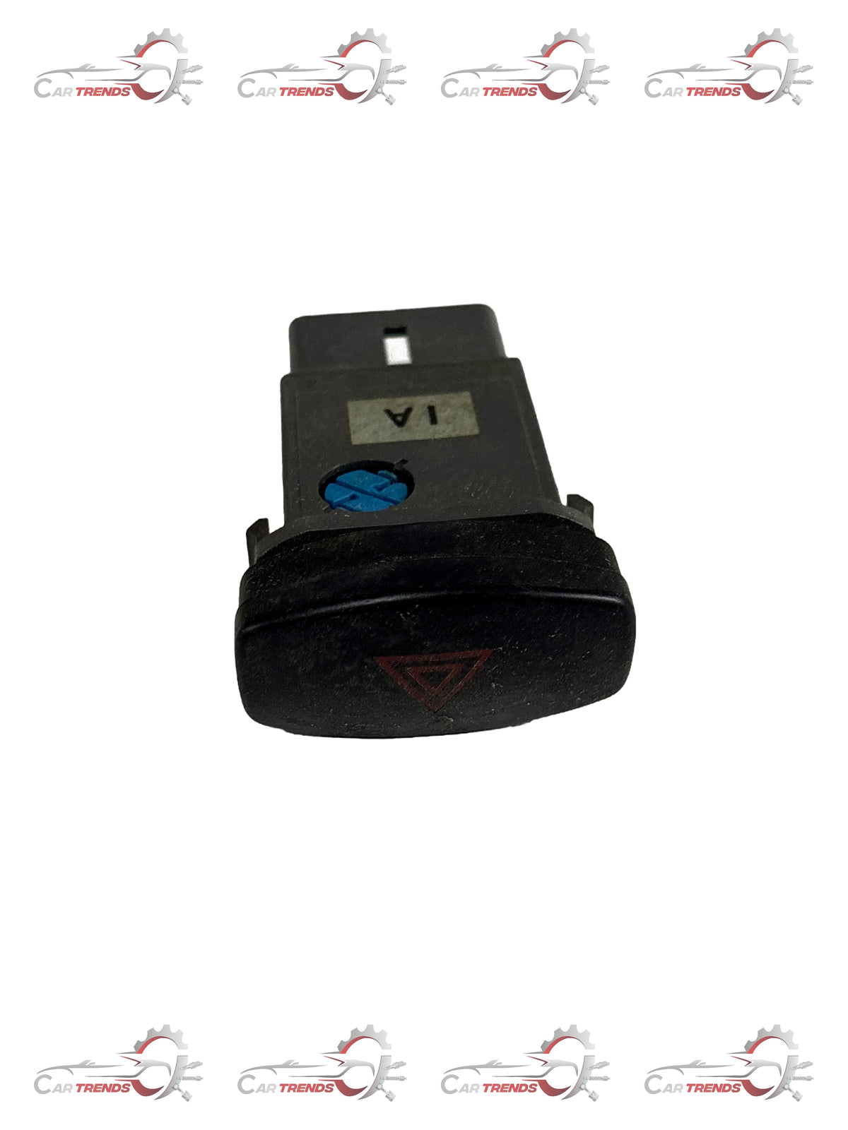 CarTrends hazard switch for Opel Optra, spare part image showing the rectangular switch with wiring connectors.