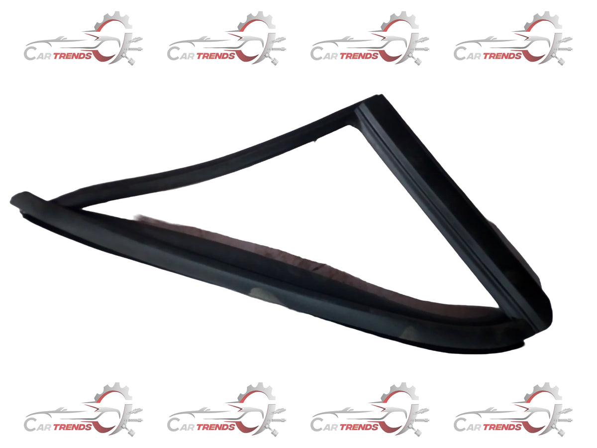 CarTrends Spark front left glass moulding spare part for vehicle, showing the detailed moulding profile and attachment points.