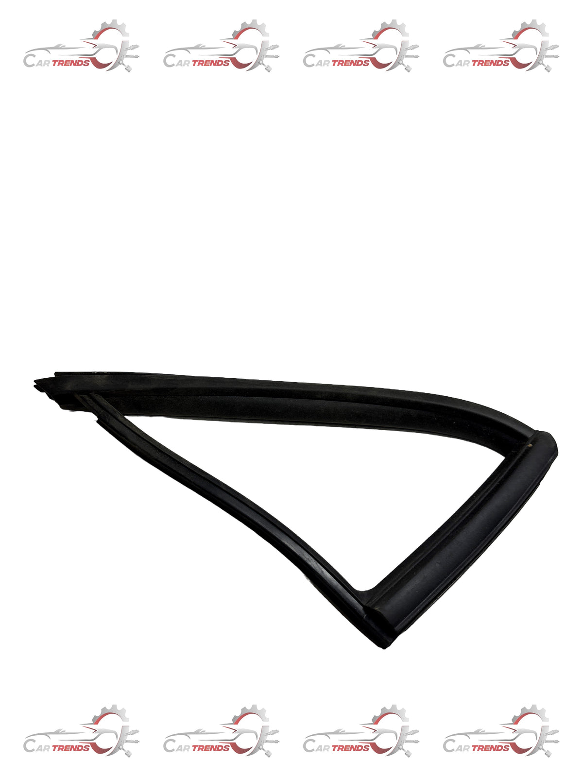 CarTrends Spark front right door glass moulding, a spare car part with black rubber trim and mounting clips.