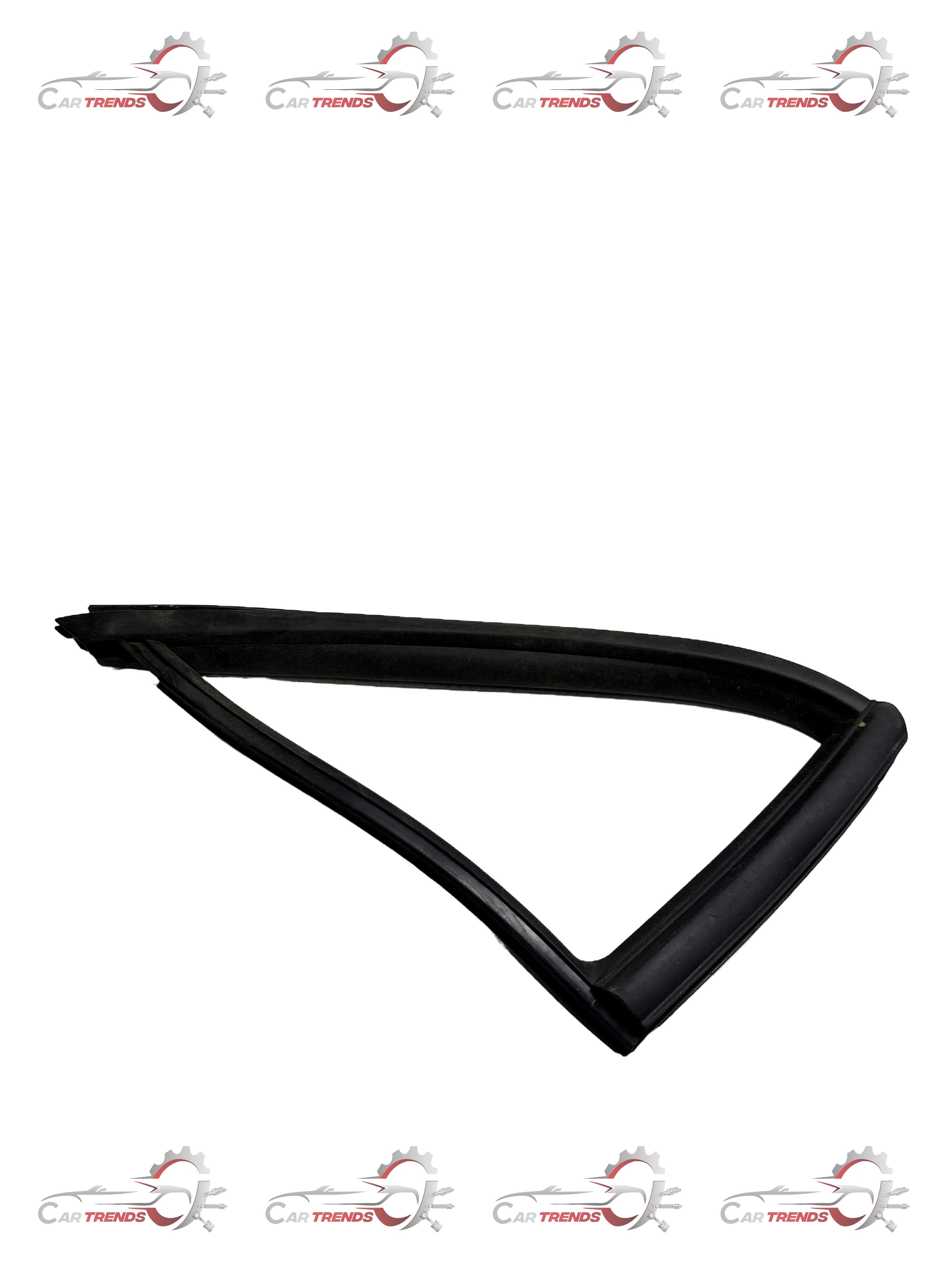 CarTrends Spark front right door glass moulding, a spare car part with black rubber trim and mounting clips.