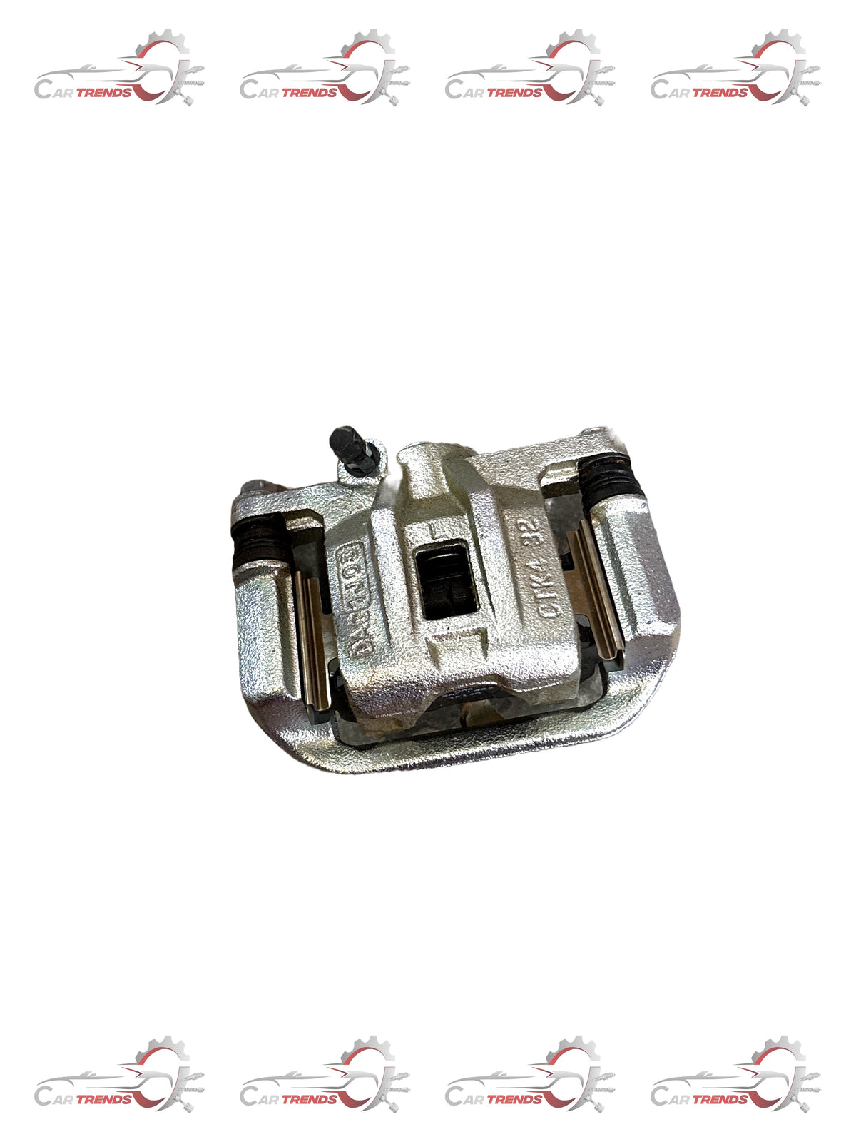 CarTrends rear brake caliper for Optra, automotive spare part, showing the metal brake caliper with mounting brackets.