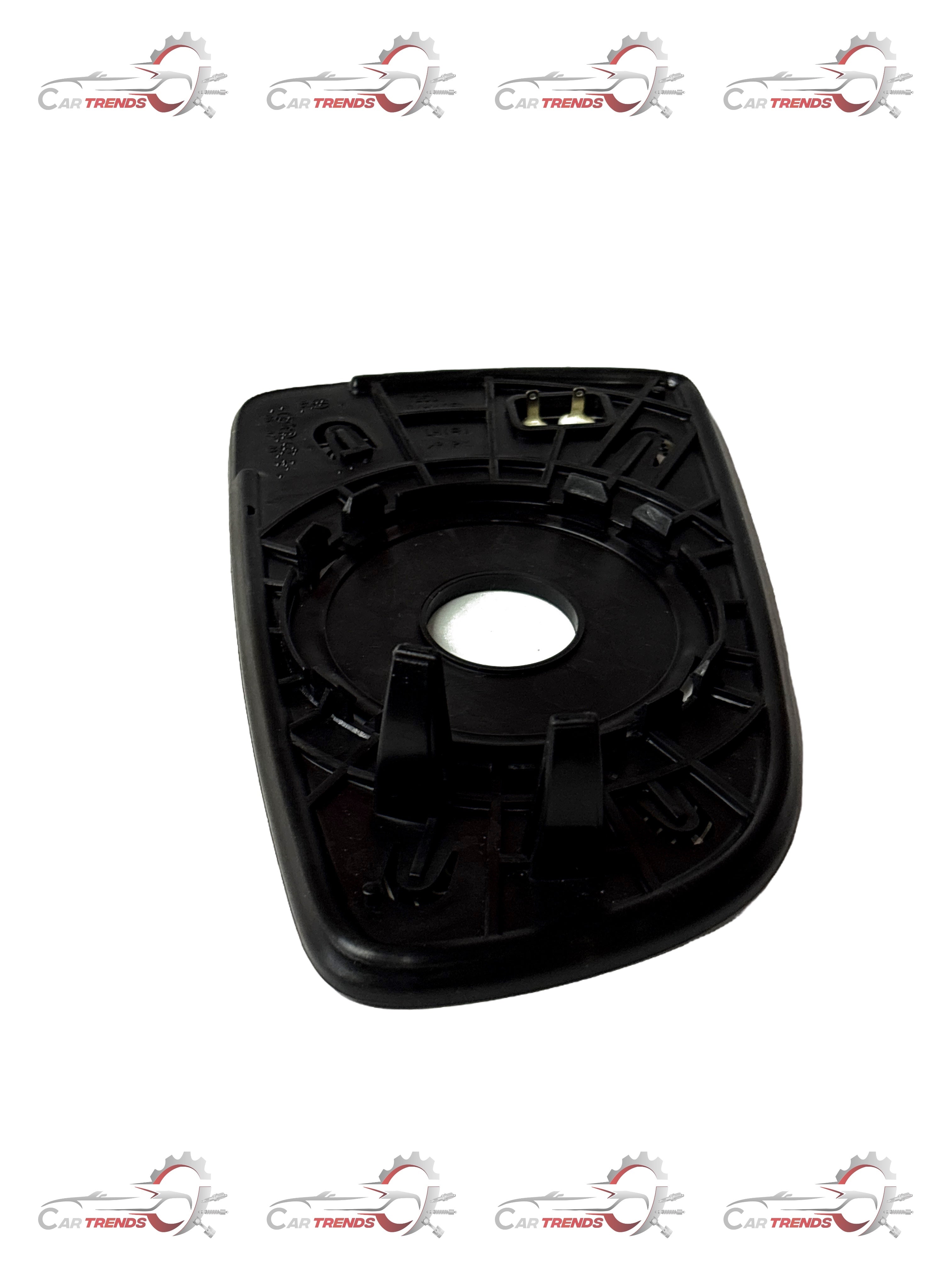 CarTrends Aveo left mirror glass replacement, showing the clear, reflective glass for vehicle side mirror on a white background.