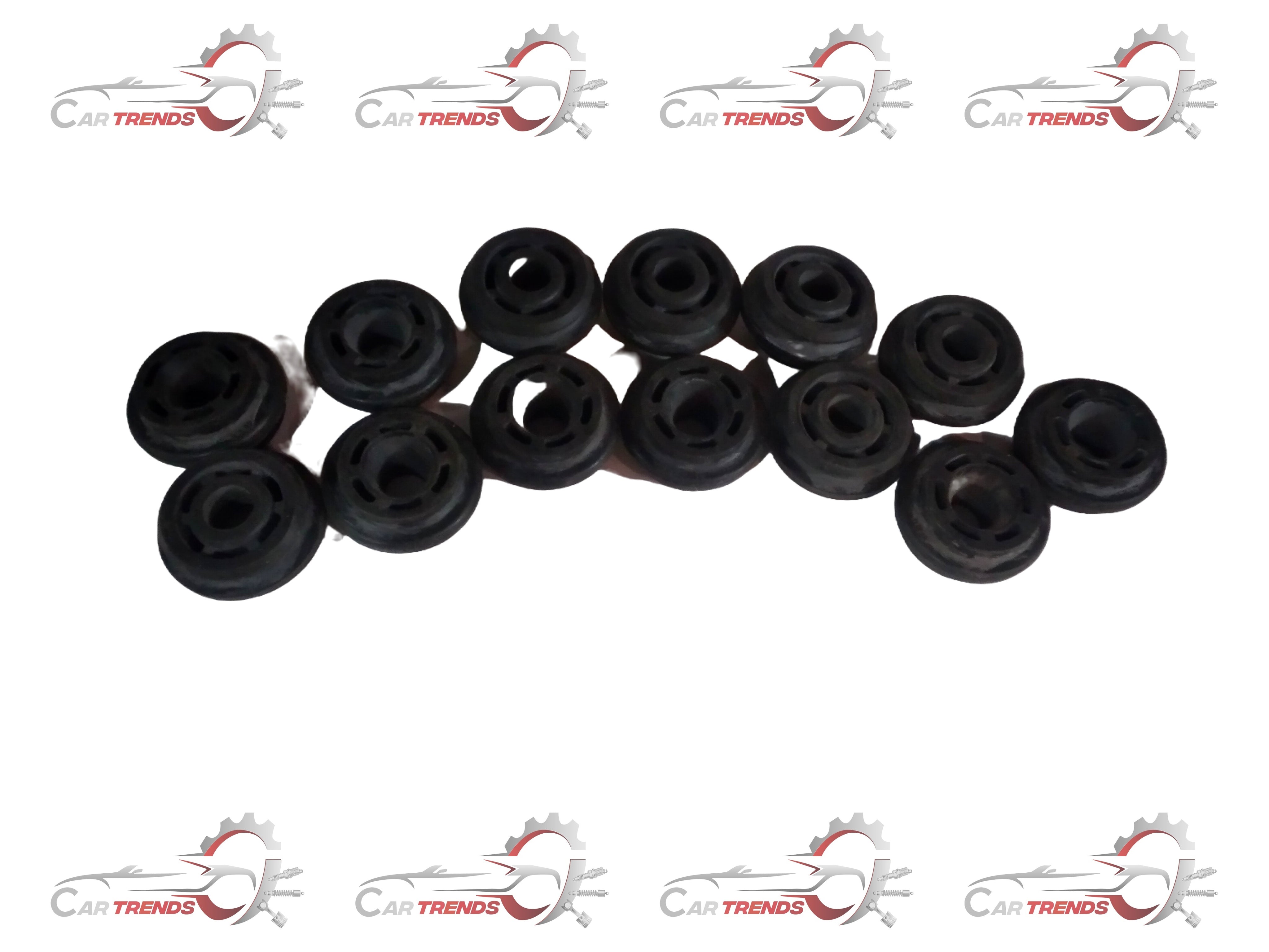 CarTrends upper radiator insulator for Opel Optra, spare part shown in black with mounting points and insulation material visible.