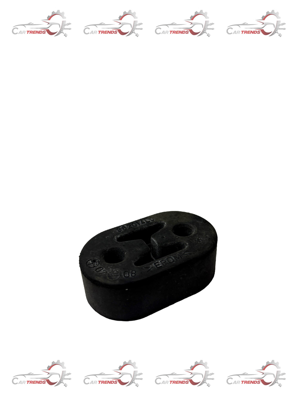 CarTrends rubber hanger for Aveo, spare parts, showing the black rubber component with metal hooks for vehicle attachment.
