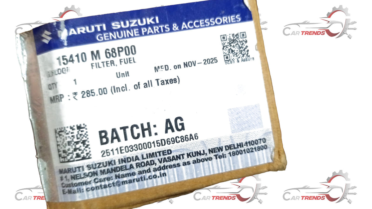 CarTrends MARUTI BALENO, CELERIO, IGNIS, SWIFT, SWIFT DZIRE, WAGONR 15410M68P00 FILTER, FUEL 15410M68P00 - Front view