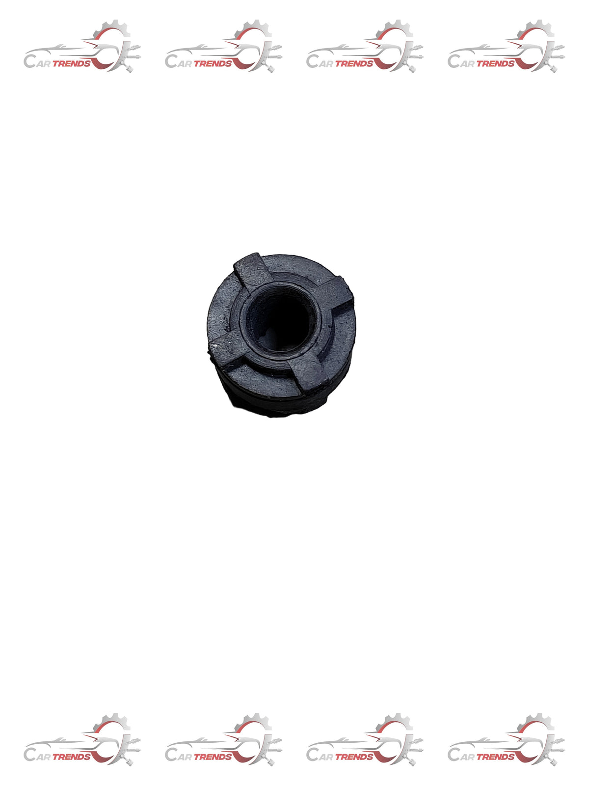 CarTrends mounting bush for Tavera T97598204, spare part shown in the image with close-up of rubber and metal components.