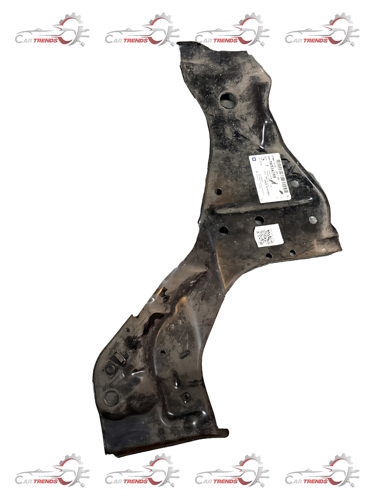 CarTrends spare panel front side left for Aveo Uva, showing the car part in black with mounting details.