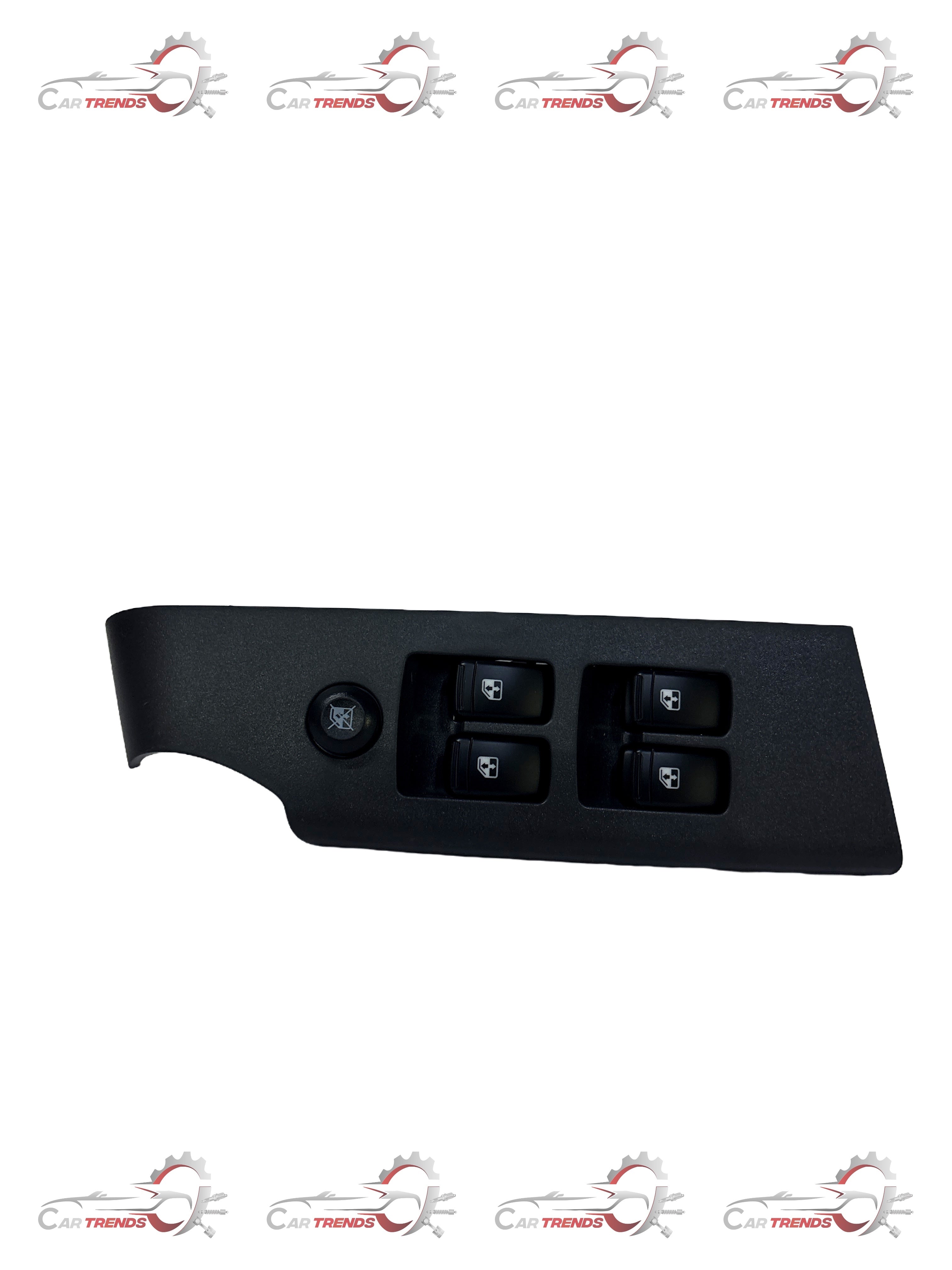CarTrends front right power window switch for Chevrolet Aveo, replacement spare part showing the switch's design and connectors.
