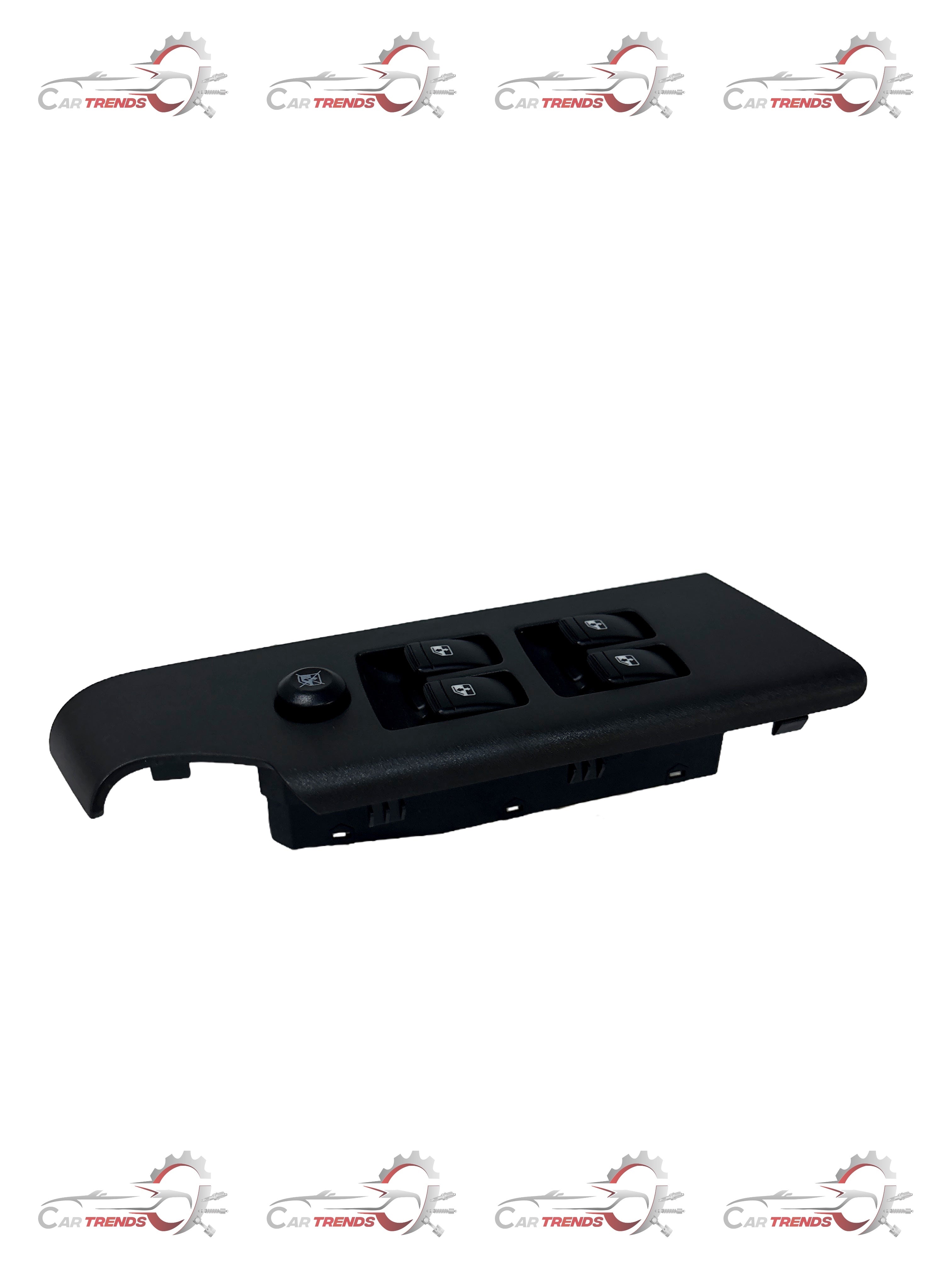 CarTrends front right power window switch for Aveo, automotive spare part with detailed buttons and wiring interface.