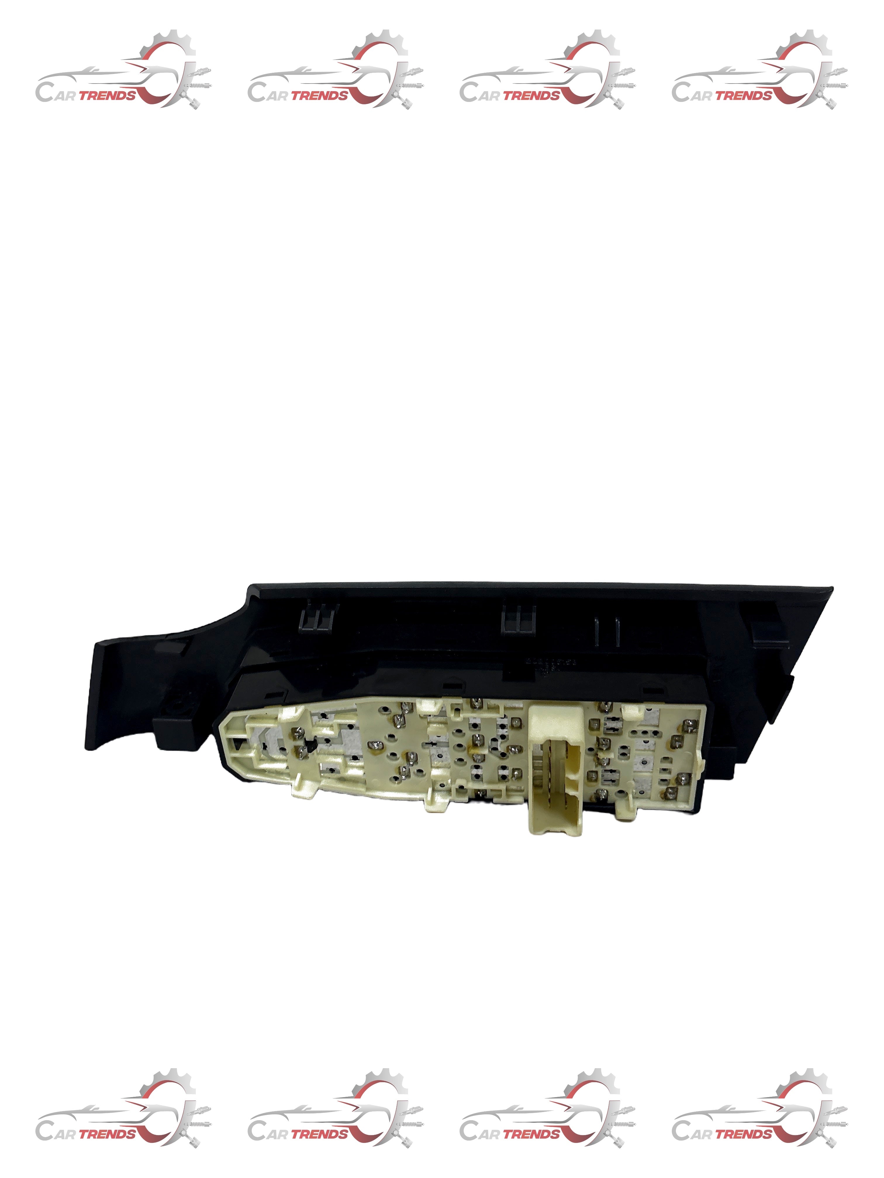 CarTrends front right power window switch for Chevrolet Aveo, replacement spare part with clear switch button details.