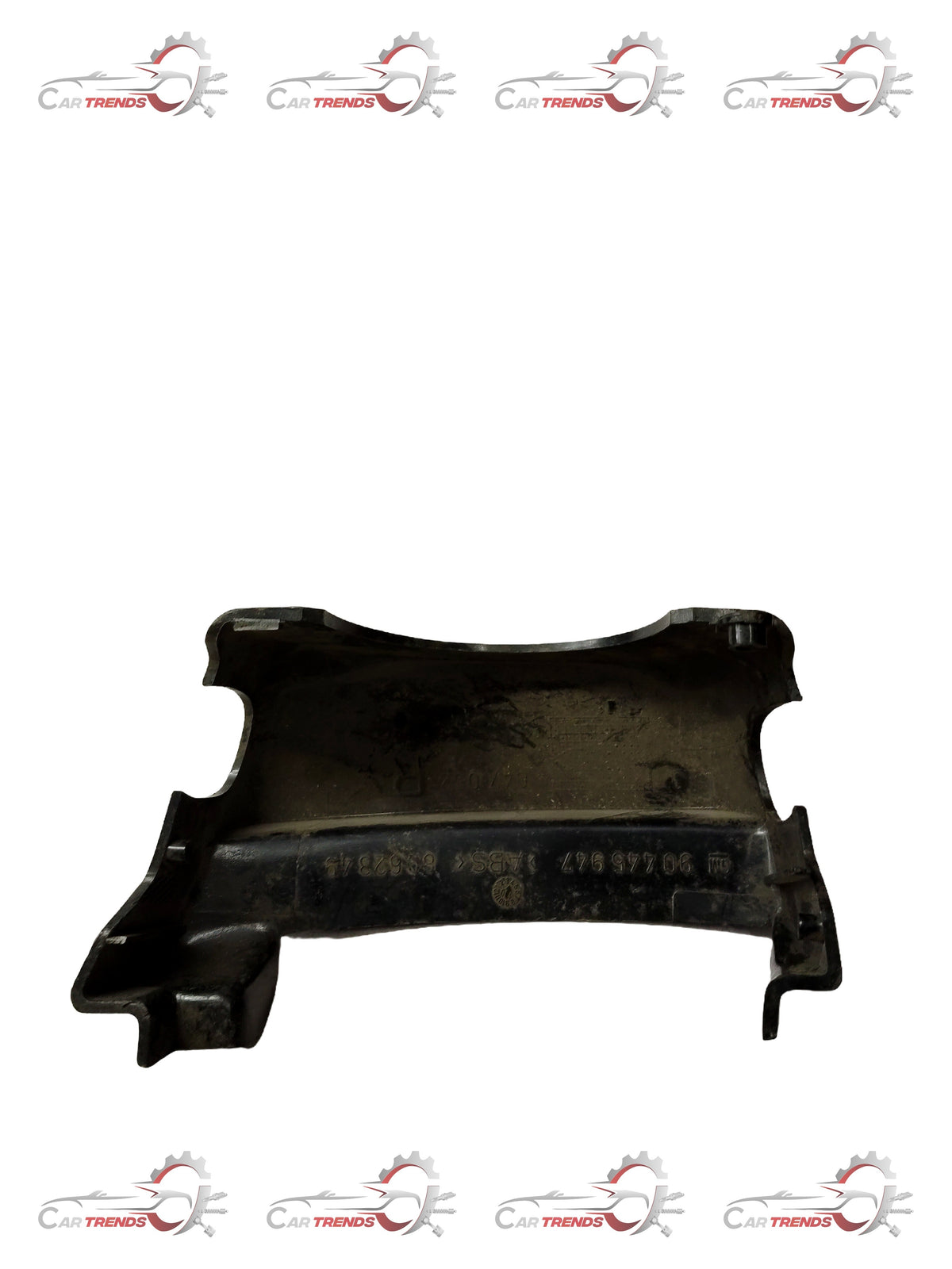 CarTrends steering cover for upper Corsa, a spare part with a black textured finish, designed to fit Corsa vehicle steering wheels.