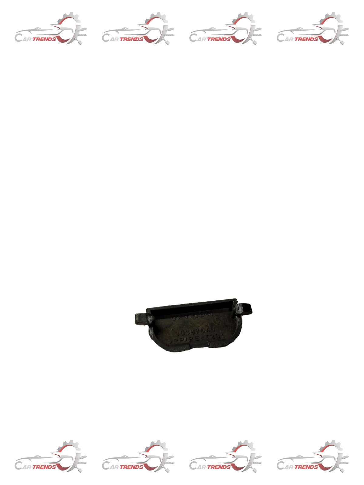 CarTrends Trim Plate Cap Corsa spare part, close-up of black plastic trim cap for vehicle interior or exterior use