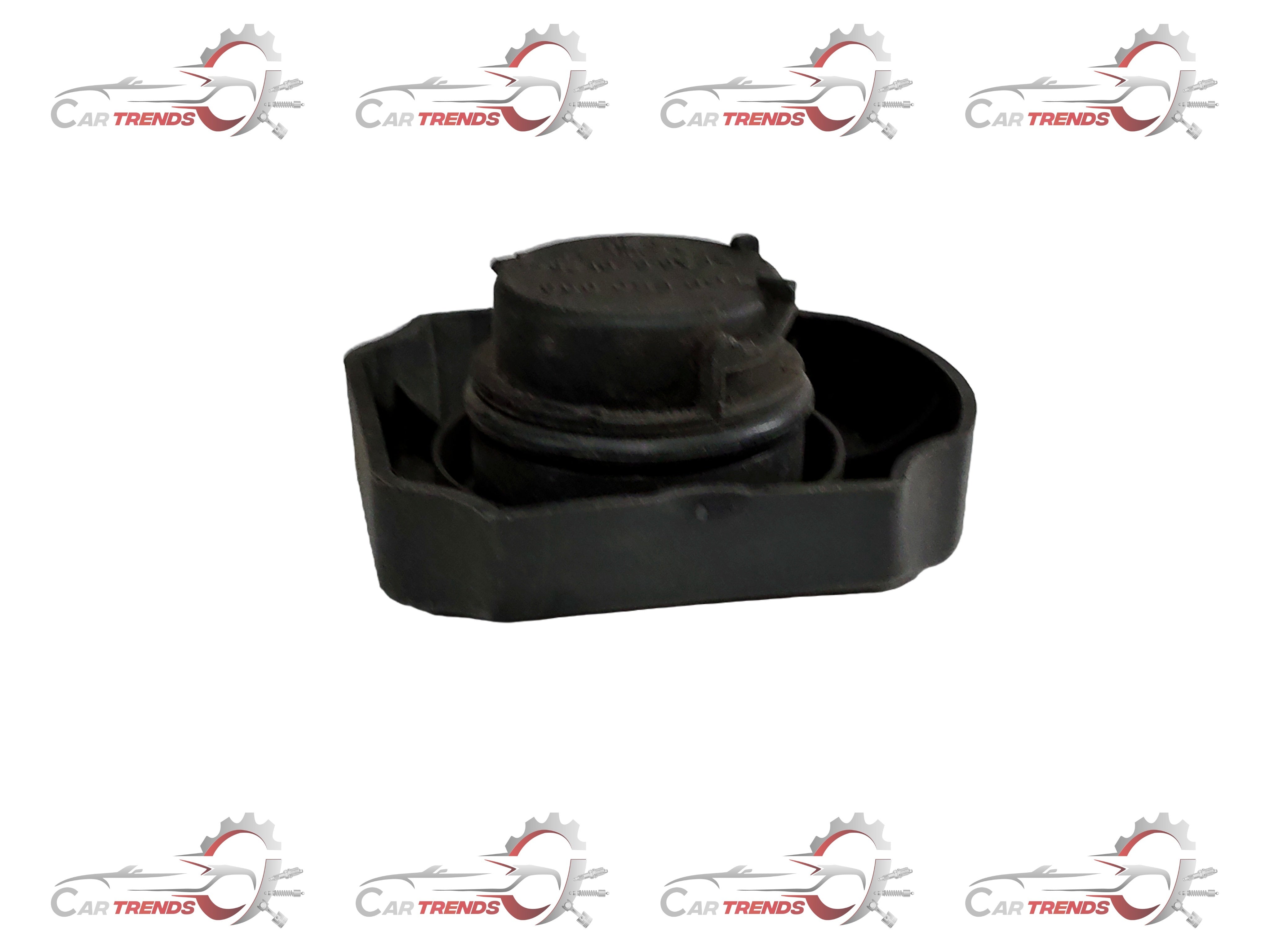 CarTrends engine oil filler cap for Corsa, spare parts component, black metal cap with car engine branding.