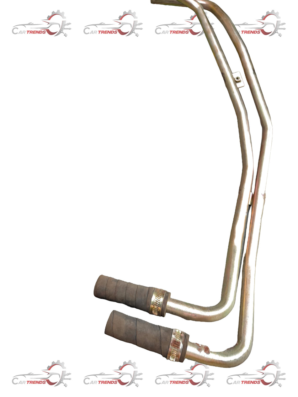 CarTrends EGR cooling pipe for Tavera, automotive spare part with metal tubing and connectors, positioned on a white background.