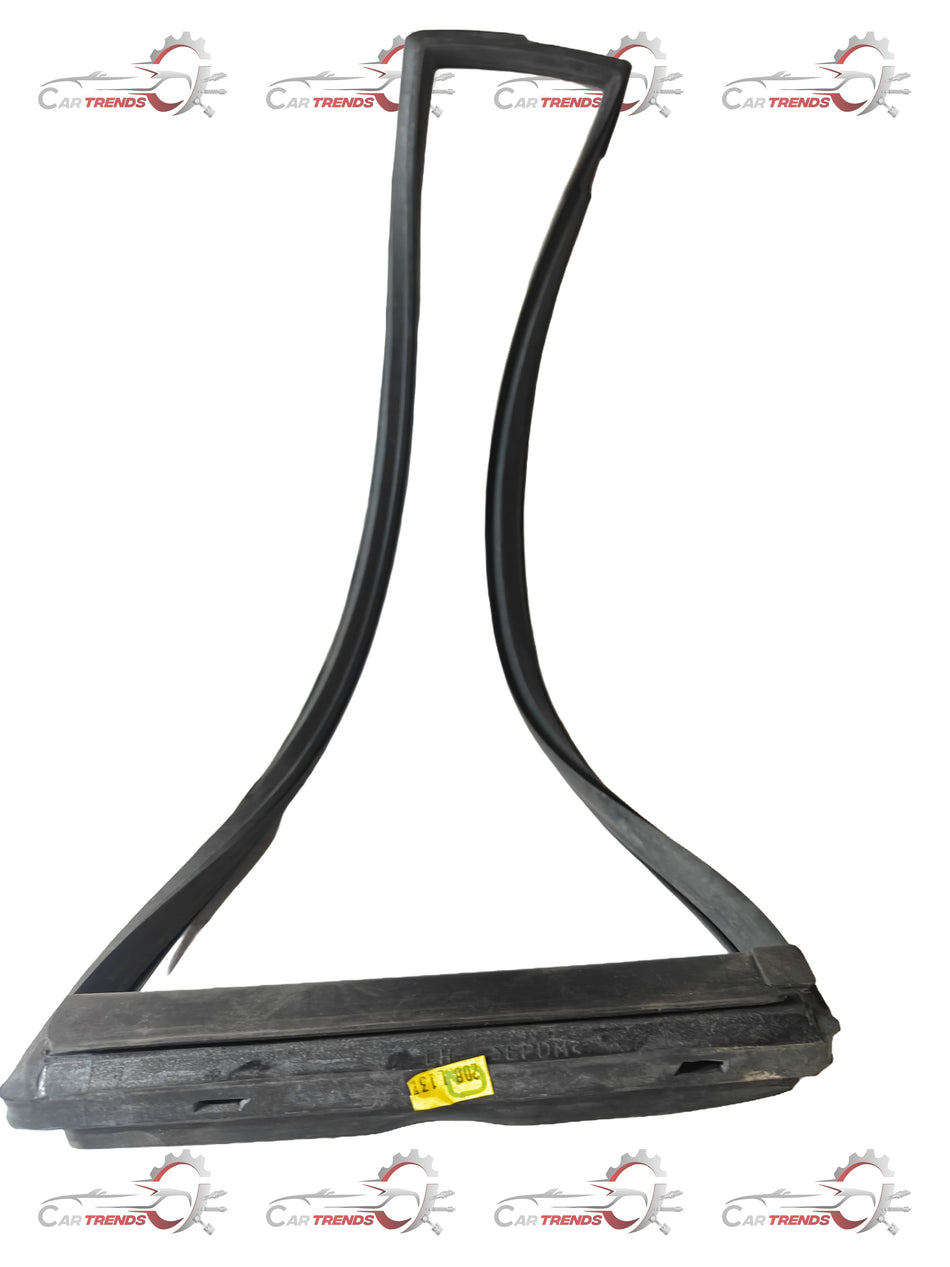 CarTrends rear door weatherstrip for Tavera left side, automotive spare part showing the weather sealing strip for the vehicle door.