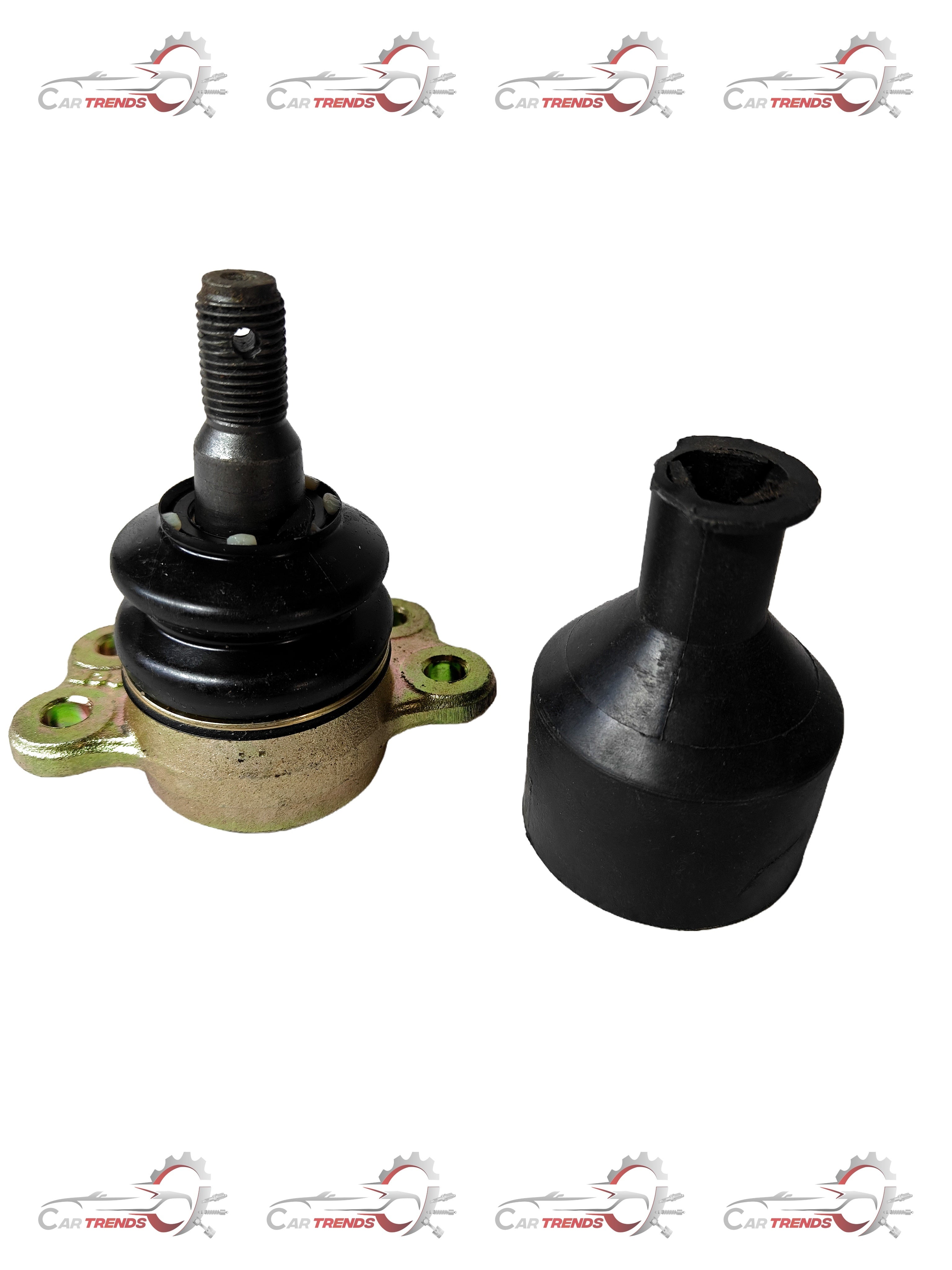 CarTrends upper arm ball joint for Tavera, automotive spare part showing the metal joint and mounting points