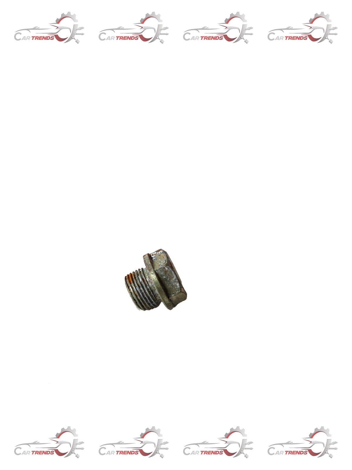 CarTrends oil drain plug spare part for Tavera vehicle, close-up view showing metal fastener with threading.