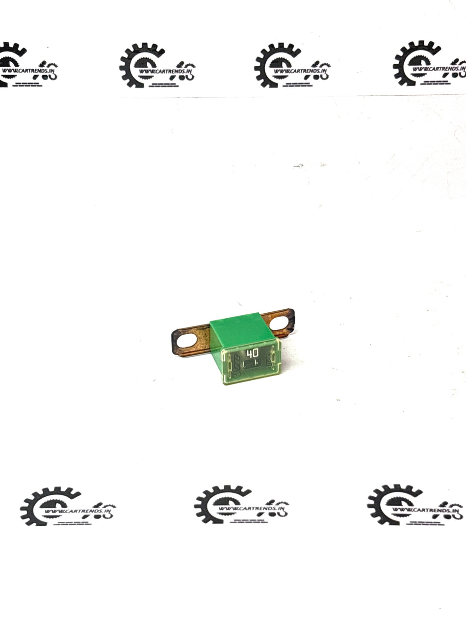 CarTrends T97598402 40Amp fuse for Tavera in spare parts image, showing a small, cylindrical automotive fuse with metal prongs
