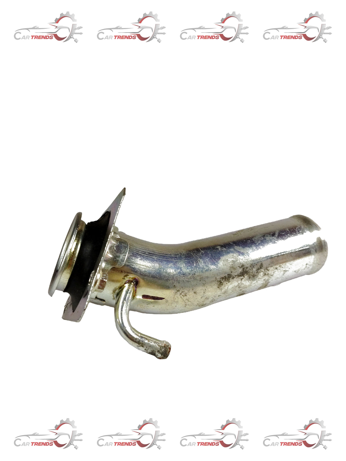 CarTrends Fuel Filler Neck for Tavera, spare car parts accessory, shown in black with mounting features.