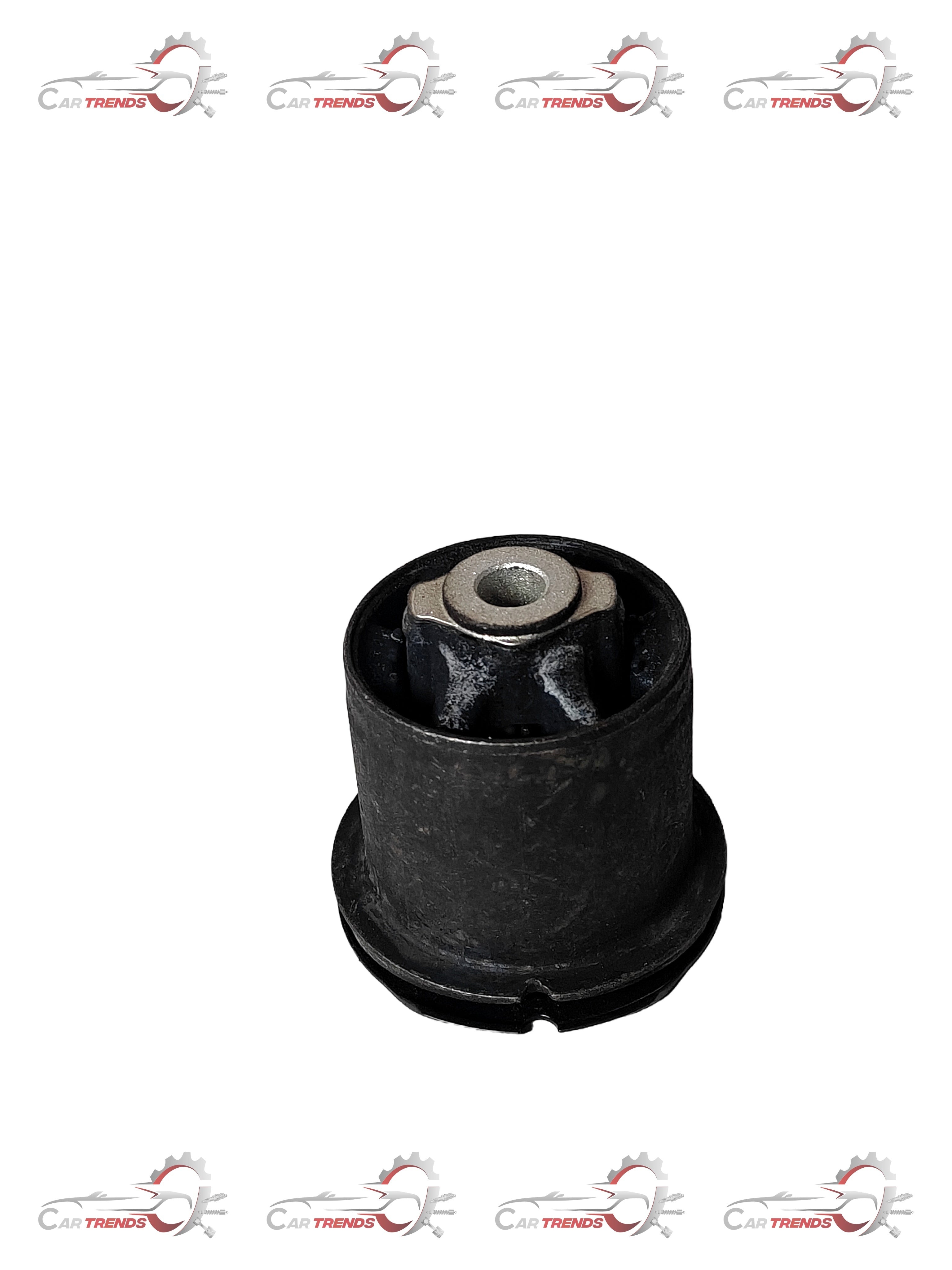 CarTrends Creta trailing arm bush, a close-up of the black rubber and metal component used as a spare part for vehicle suspension.