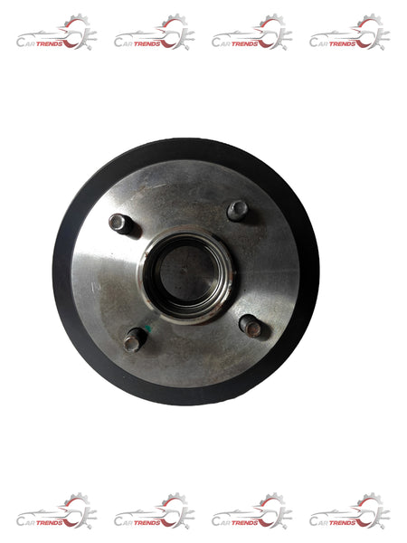Ford Figo rear wheel hub part 96FZ1113A, close-up of the black metal wheel hub for rear wheel assembly.