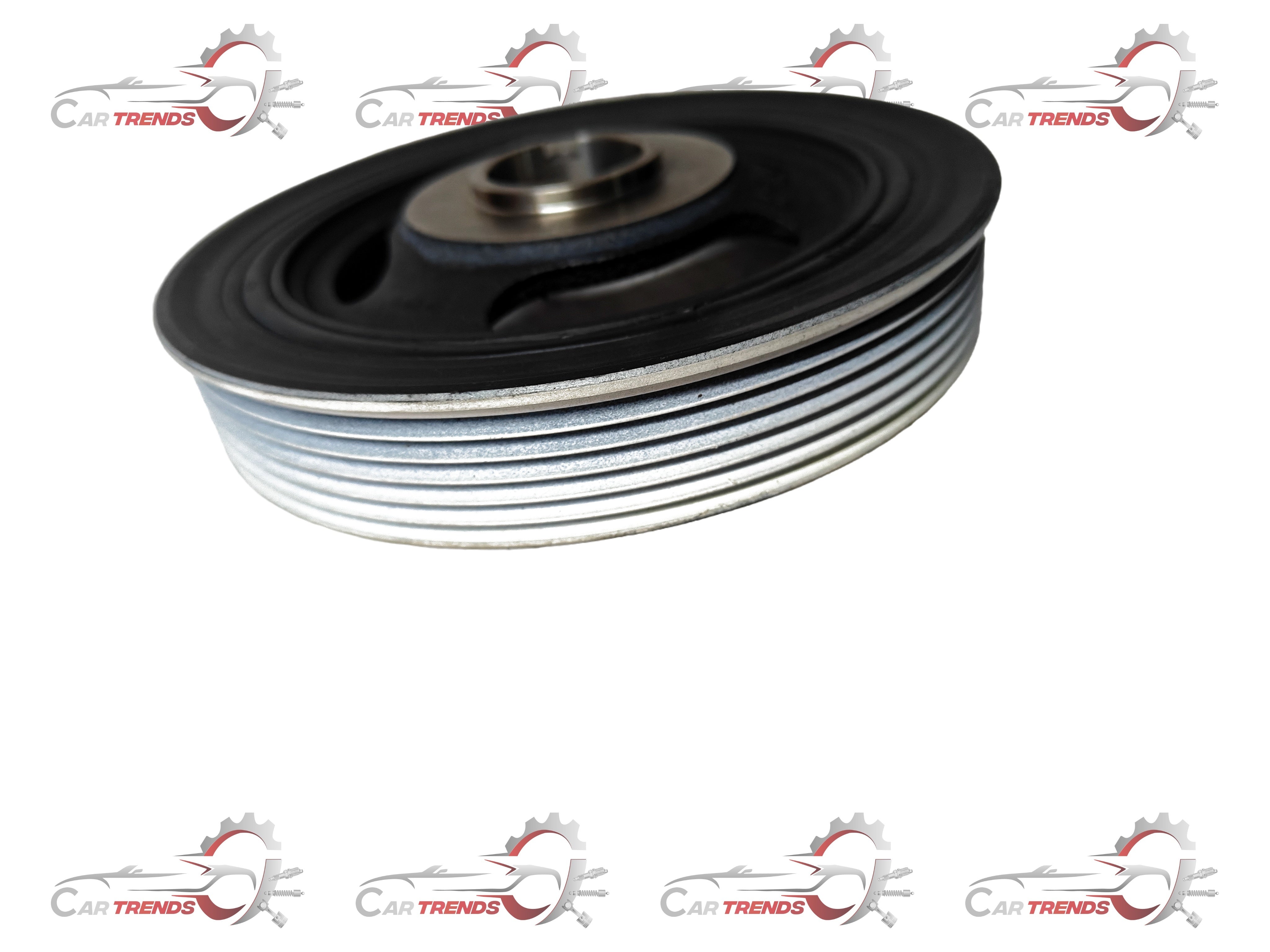 Ford Pulley Crankshaft AV6Z6312A, automotive engine part, showing the pulley with detailed metal surface and mounting holes.