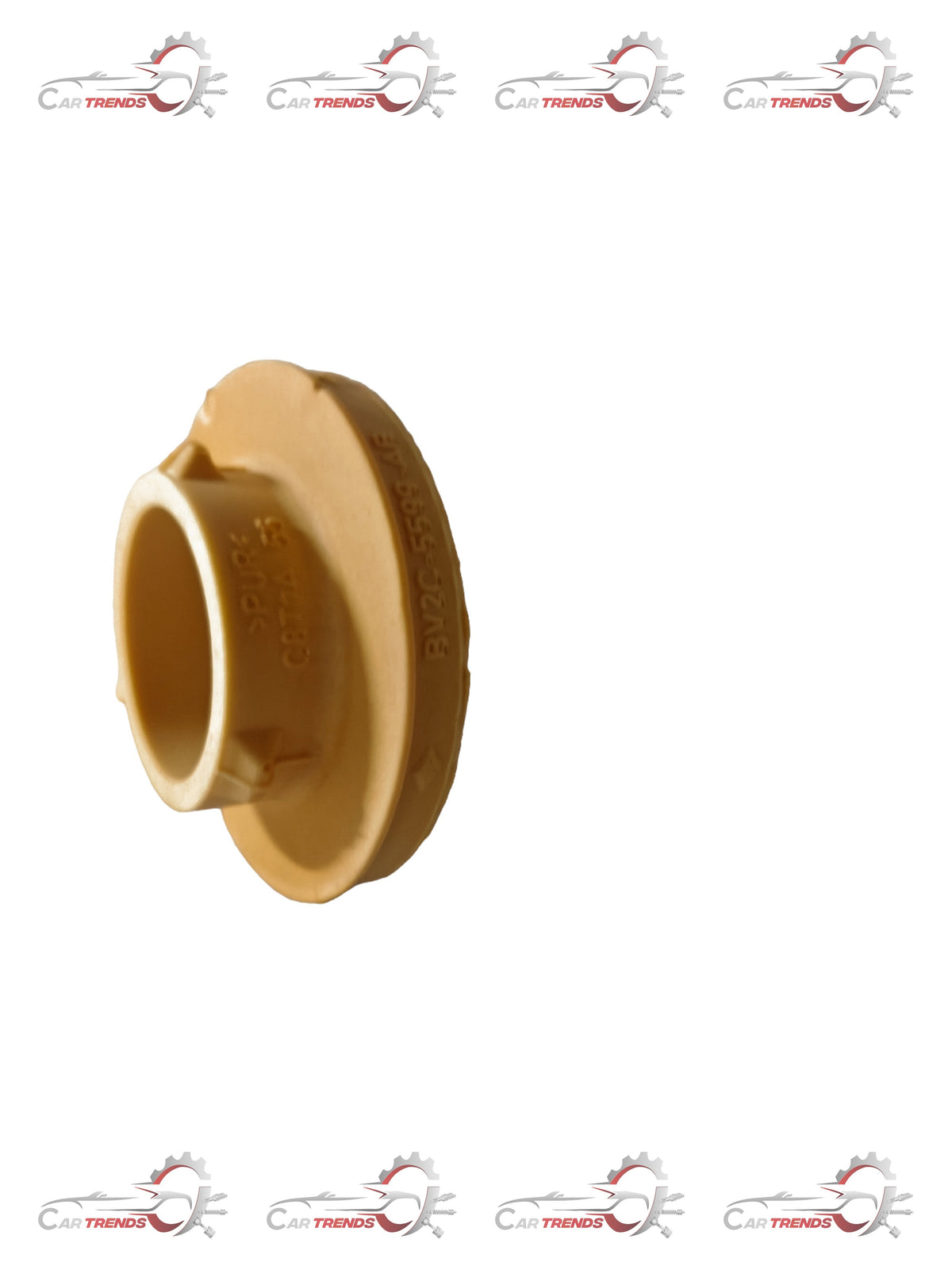 Ford Spring Pad for rear suspension, showing the gray metal component with mounting holes and spring seat area.