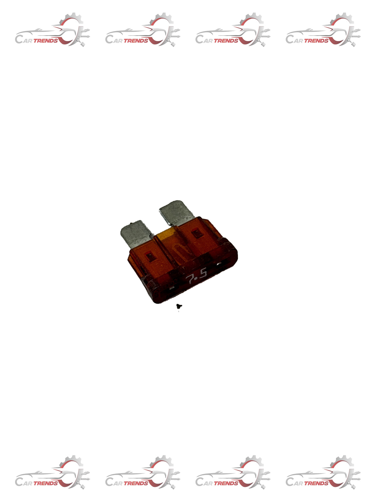 General Motors 7.5 Amp blade fuse, J12004006, with clear plastic casing and metal prongs for automotive electrical protection.