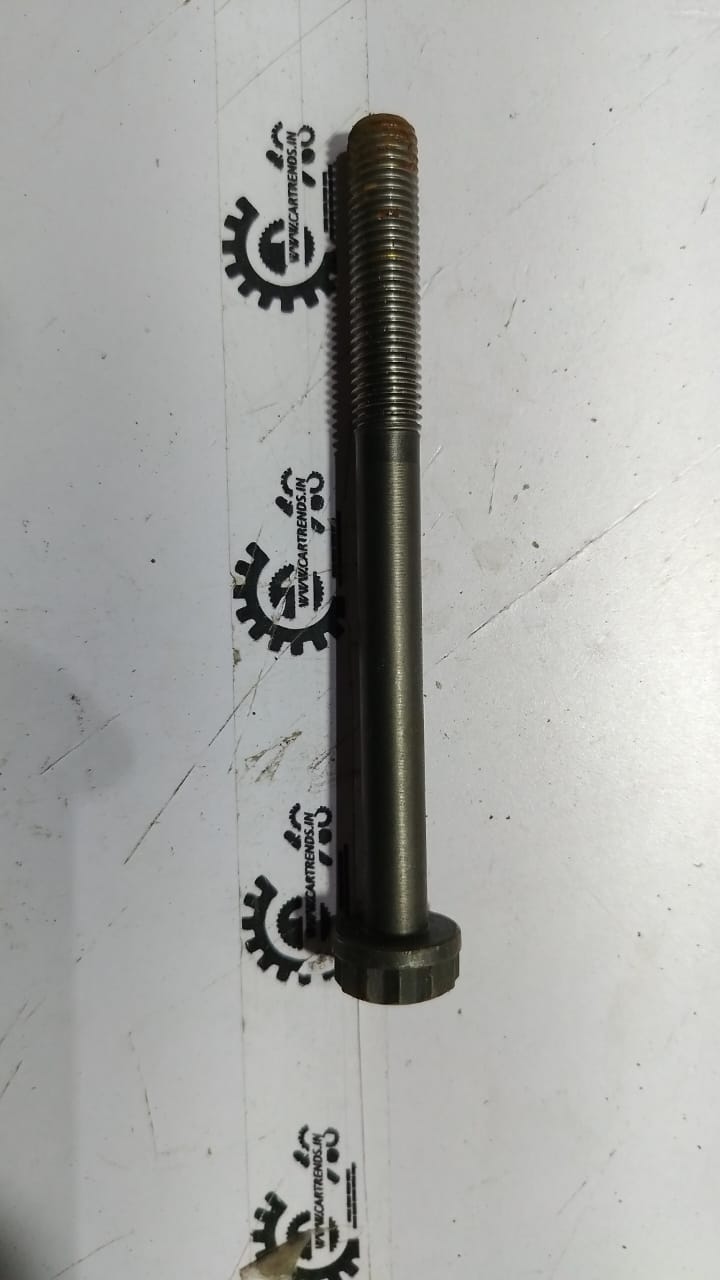 HD cylinder bolt for Tavera engine block by General Motors, shown in a close-up of the metal bolt and engine part.