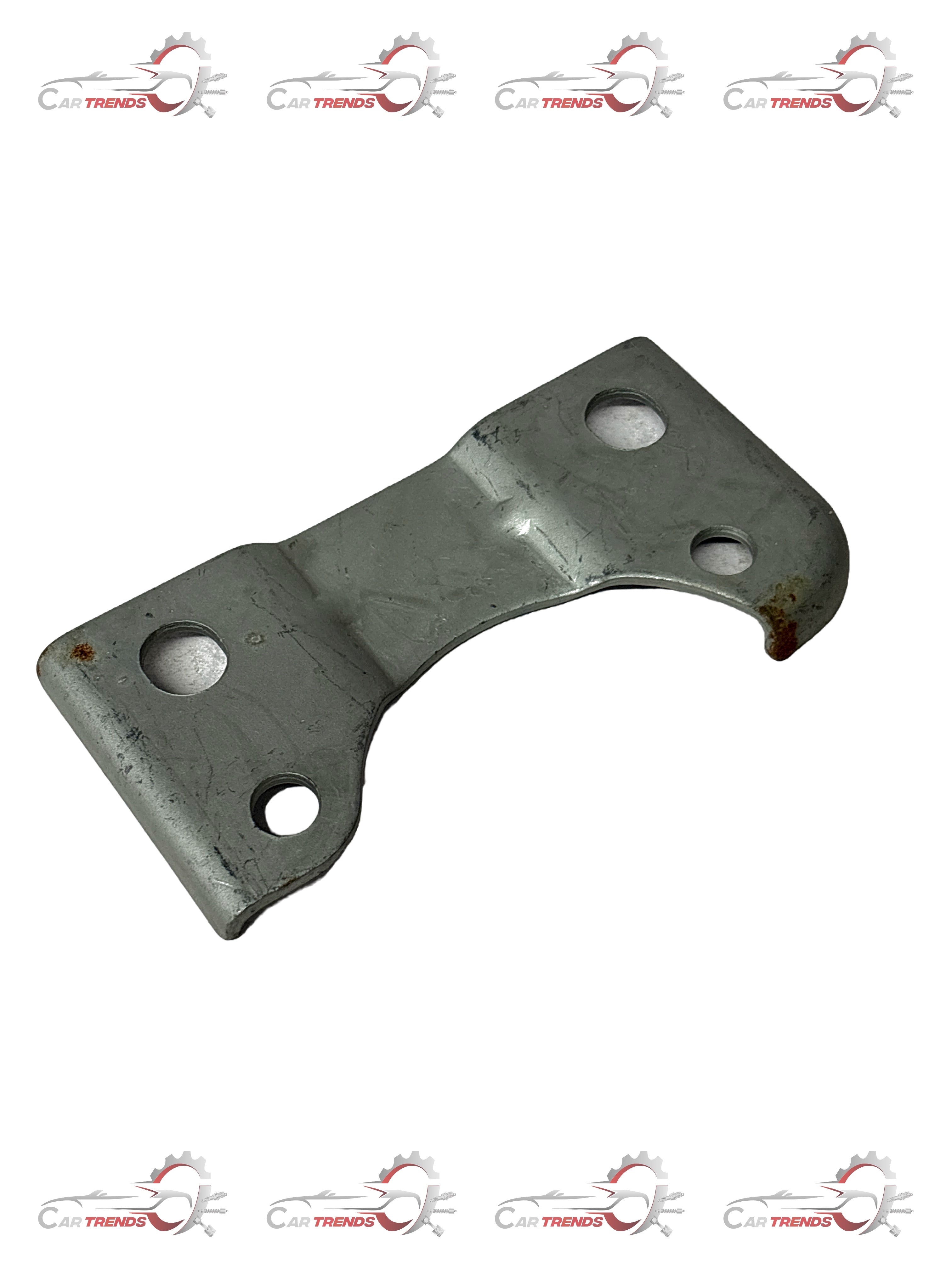 General Motors exhaust manifold front pipe bracket J96843732, automotive engine component with metal mounting bracket.