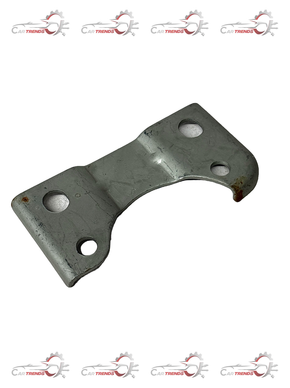 General Motors exhaust manifold front pipe bracket J96843732, automotive engine component with metal mounting bracket.