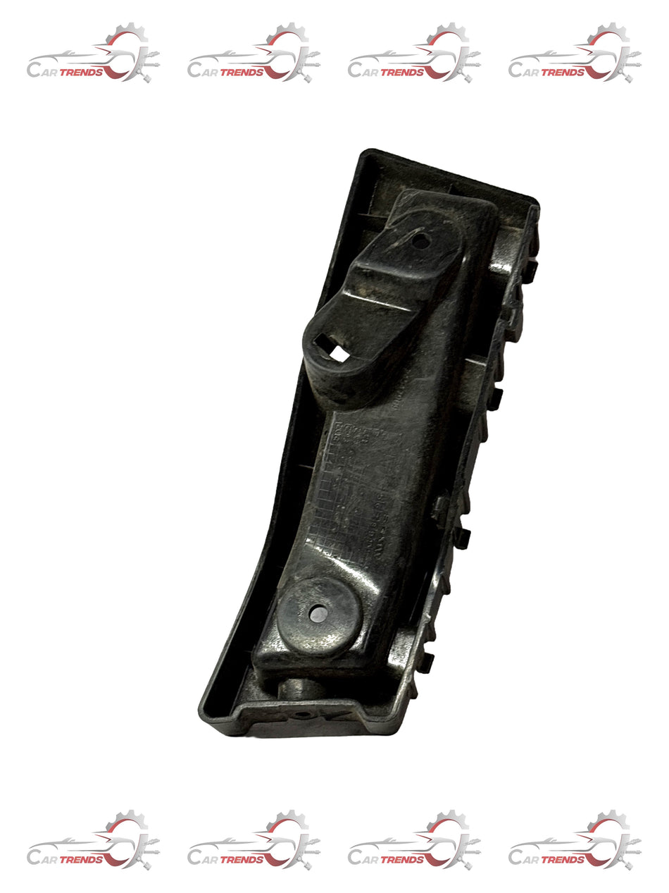 General Motors front fascia bracket for J24547909, used in vehicle fascia assembly, shown in black plastic with mounting points.