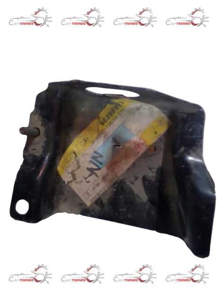 General Motors towing eye bracket for Aveo, RH side, showing metal hook and mounting point for vehicle towing attachment.