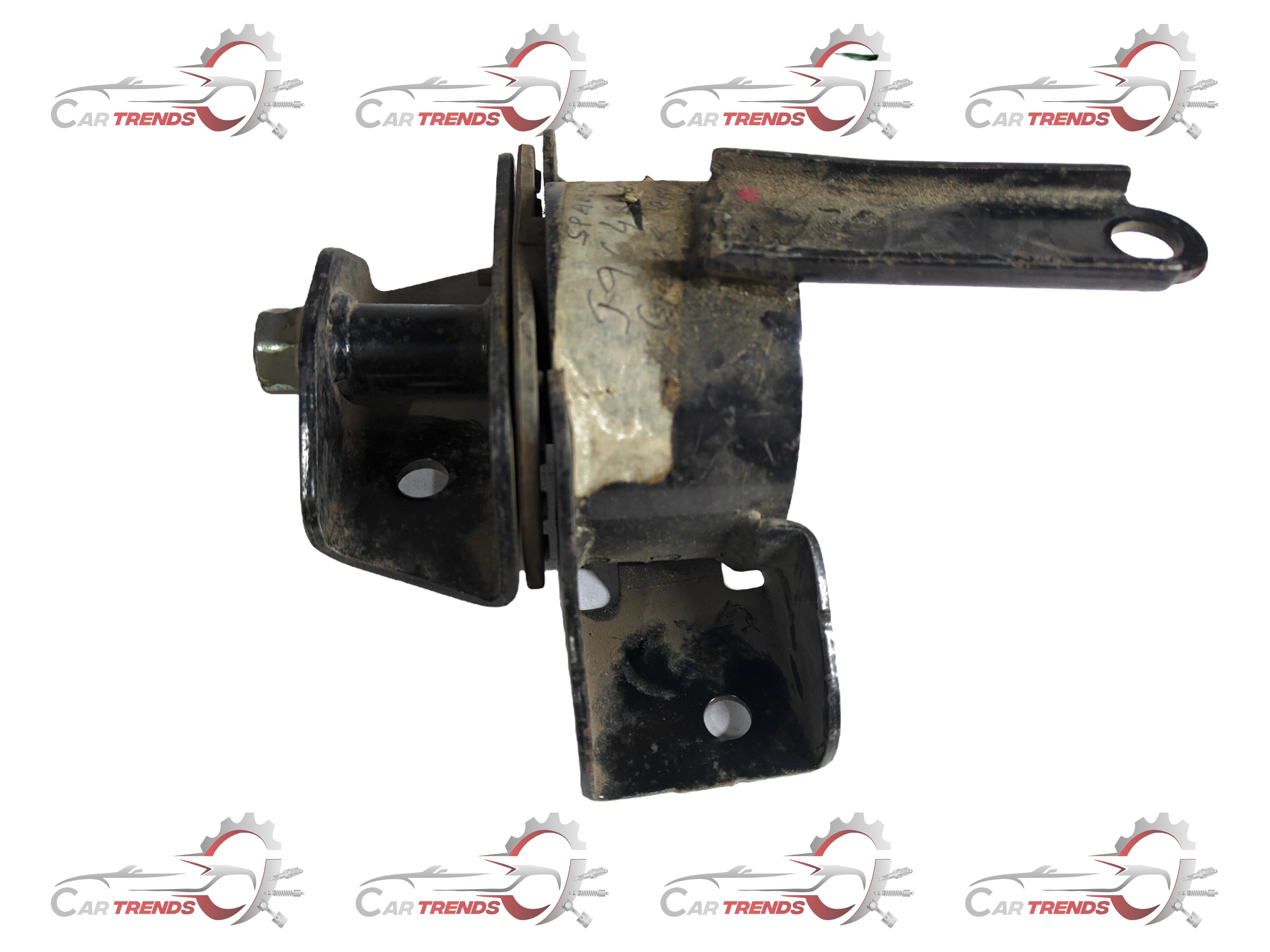 General Motors Bush A Trans Mount Spark J96484909, automotive engine mount component, black rubber with metal parts.
