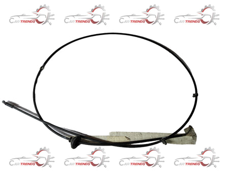 General Motors hood release cable for Aveo J96649314, showing the black plastic handle and metal cable in close-up image.