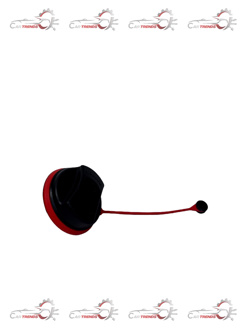 General Motors fuel tank cap with built-in filter, designed for vehicle refueling and sealing the fuel tank securely.