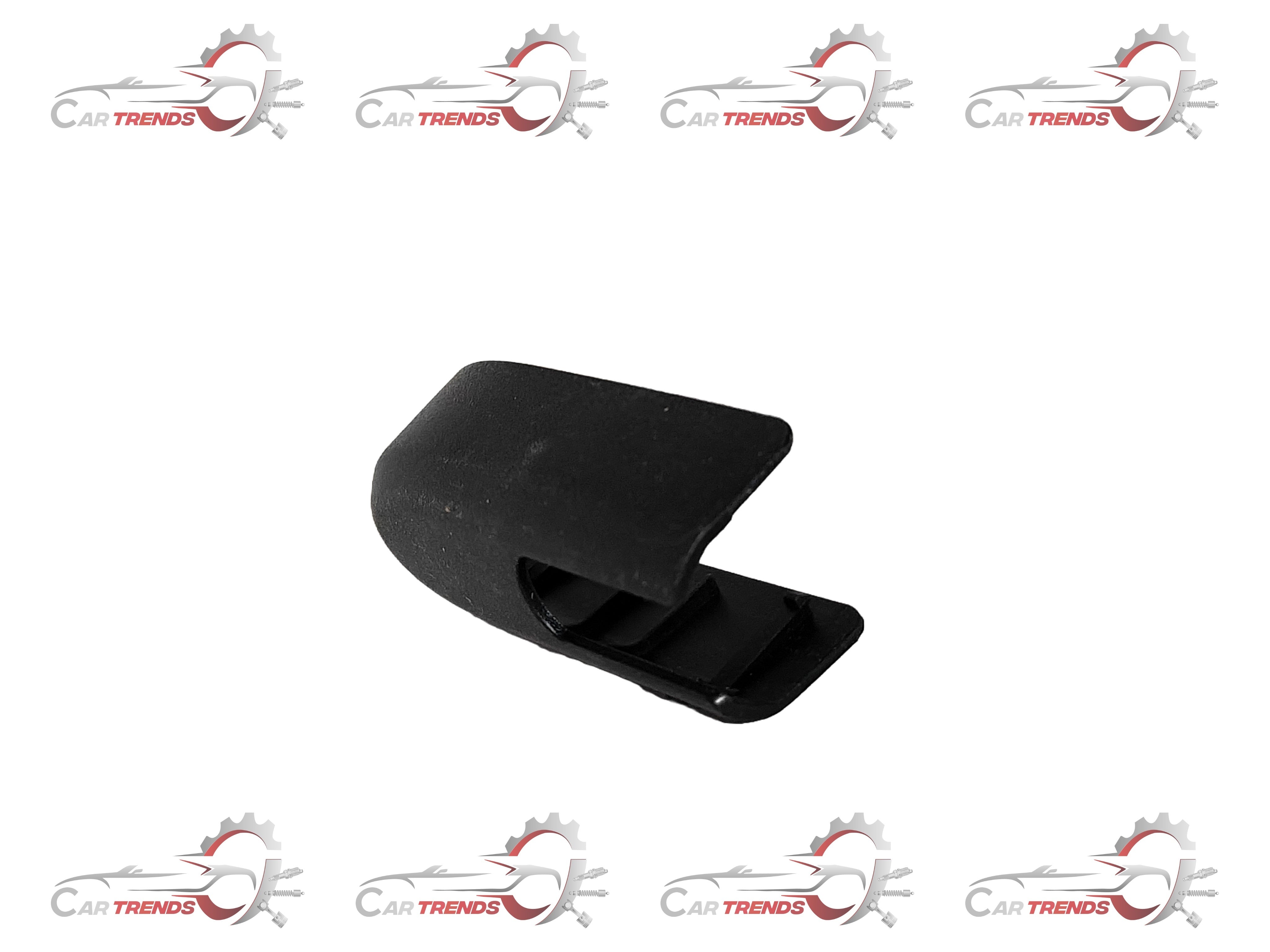 General Motors Captiva J96624649 right wind deflector arm fin cap showing close-up of the plastic automotive part.