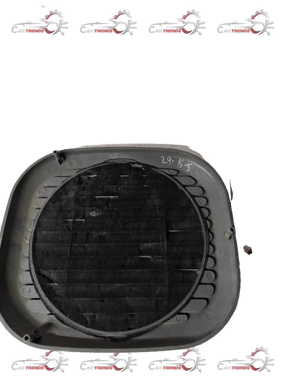 Rear carpet floor mat for Tavera without pocket, designed by General Motors, shown in dark gray color.