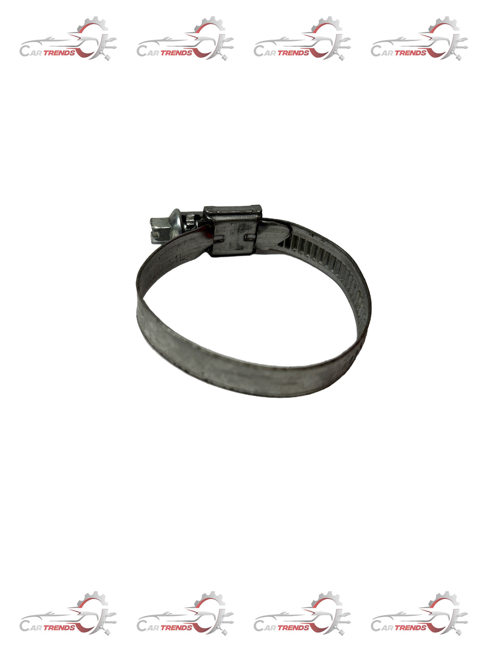 General Motors Aveo J94530121 clamp, a vehicle component, shown in black with metal parts for engine or body attachment.