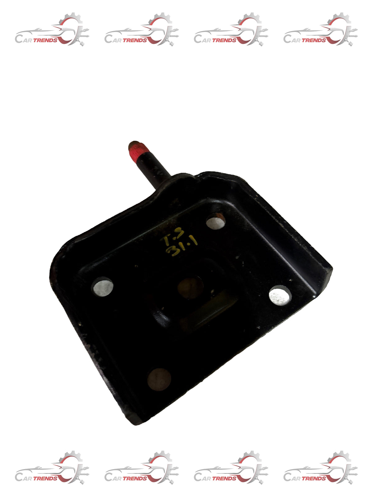 General Motors Tavera lower rear spring clamp, automotive suspension component, in black with metal finish.