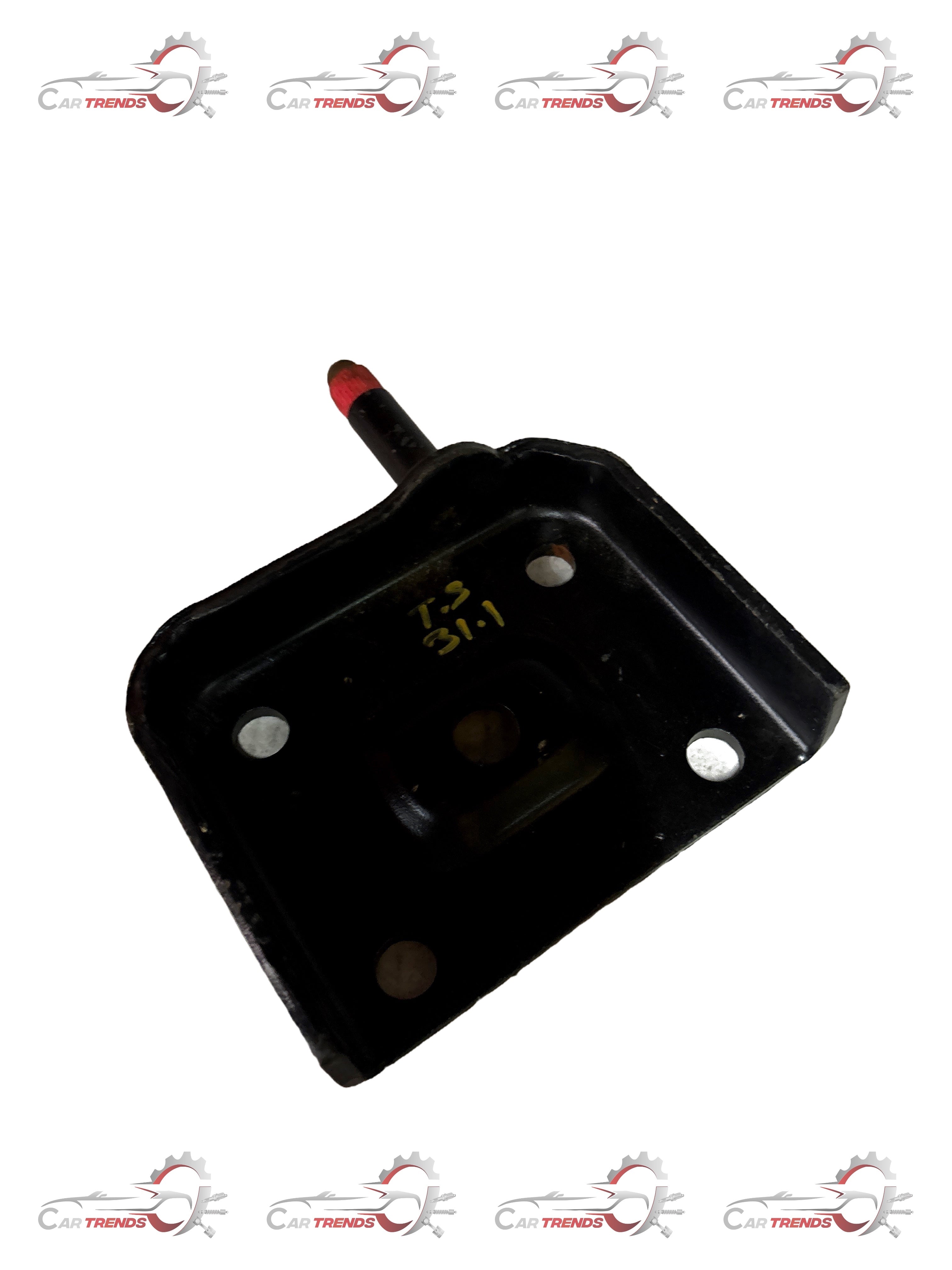 General Motors Tavera lower rear spring clamp, automotive suspension component, in black with metal finish.