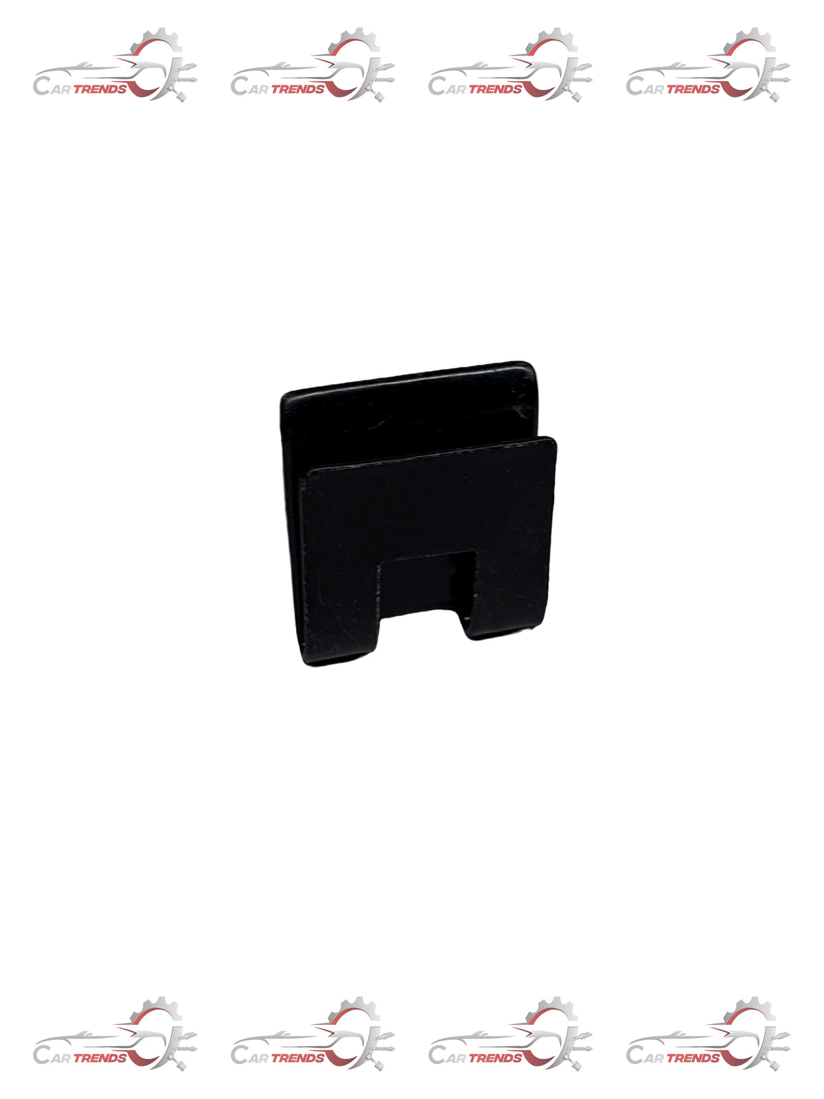 General Motors Optra petrol lower mesh mounting clip, side view showing the plastic construction and attachment points.