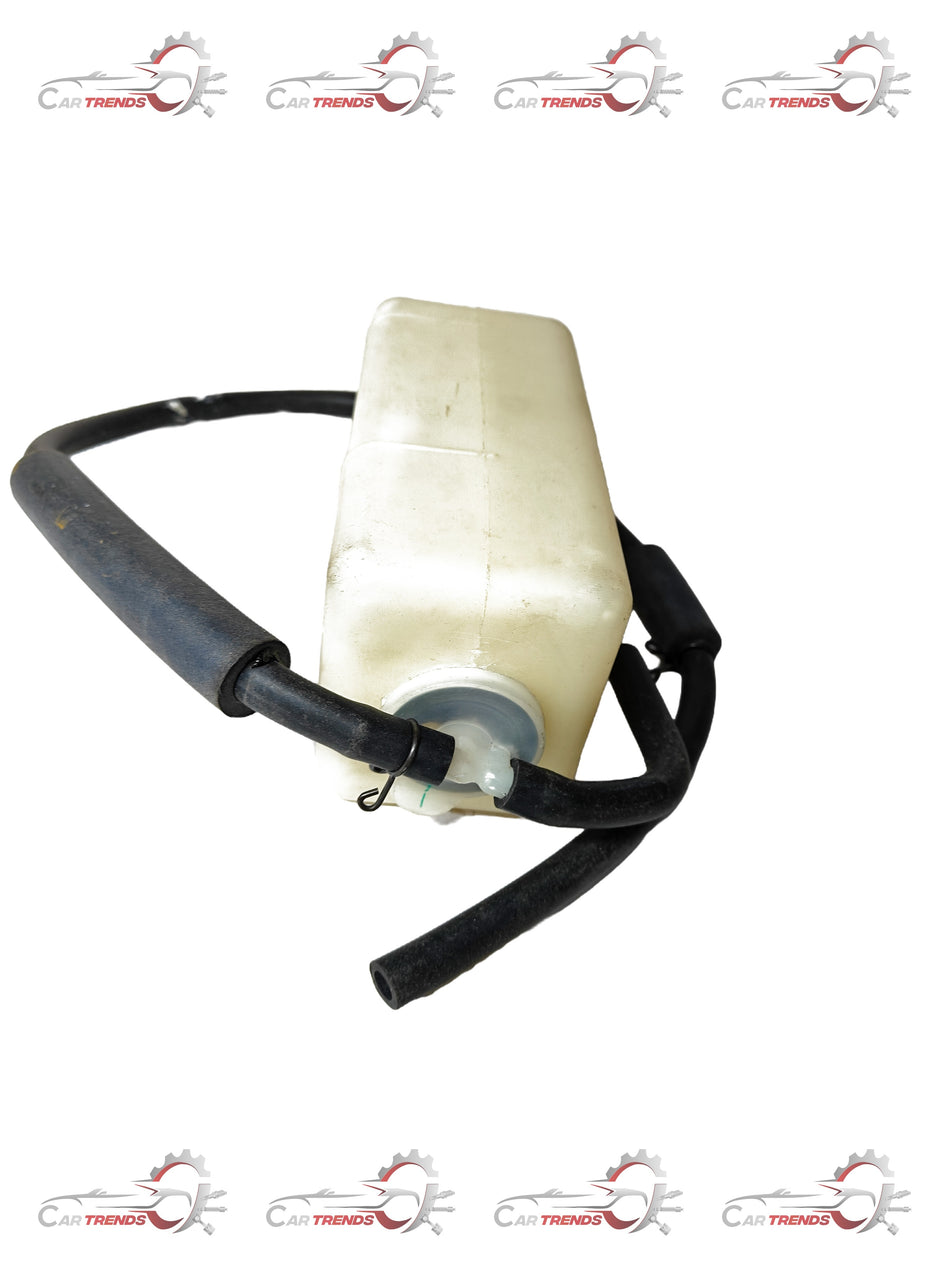General Motors Tavera coolant bottle, old model, plastic reservoir for engine cooling system, shown in the product image.