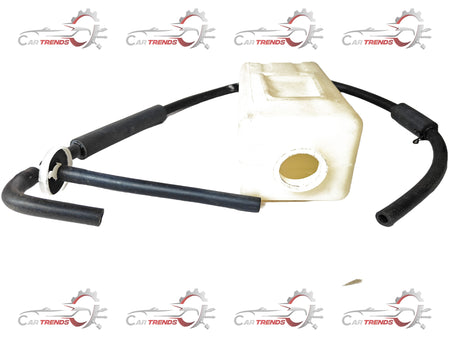 General Motors coolant bottle Tavera old model T97595668, plastic container with cap for vehicle cooling system.