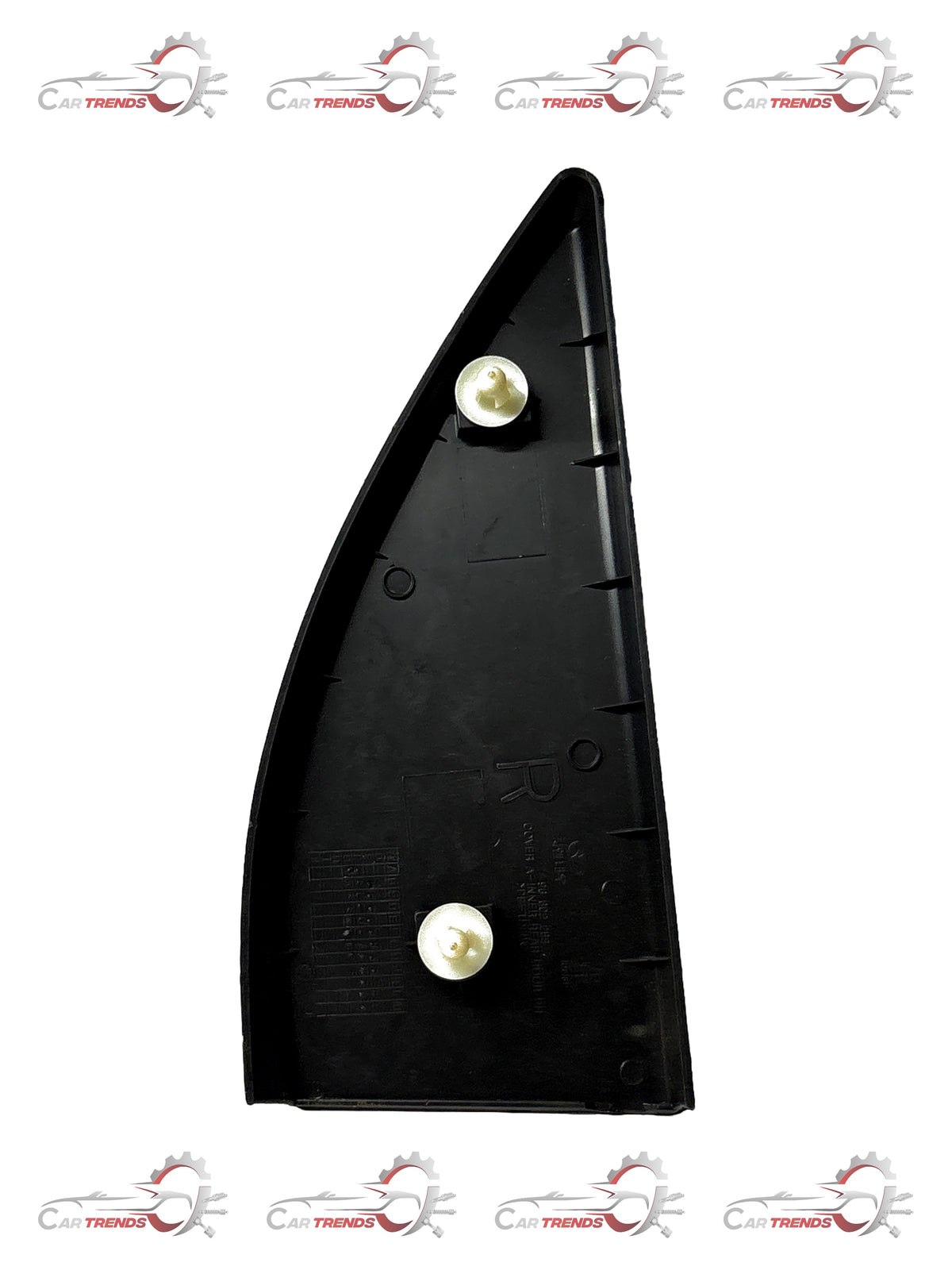 Rear right inner door cover for Chevrolet Spark by General Motors, showcasing the black plastic interior trim.