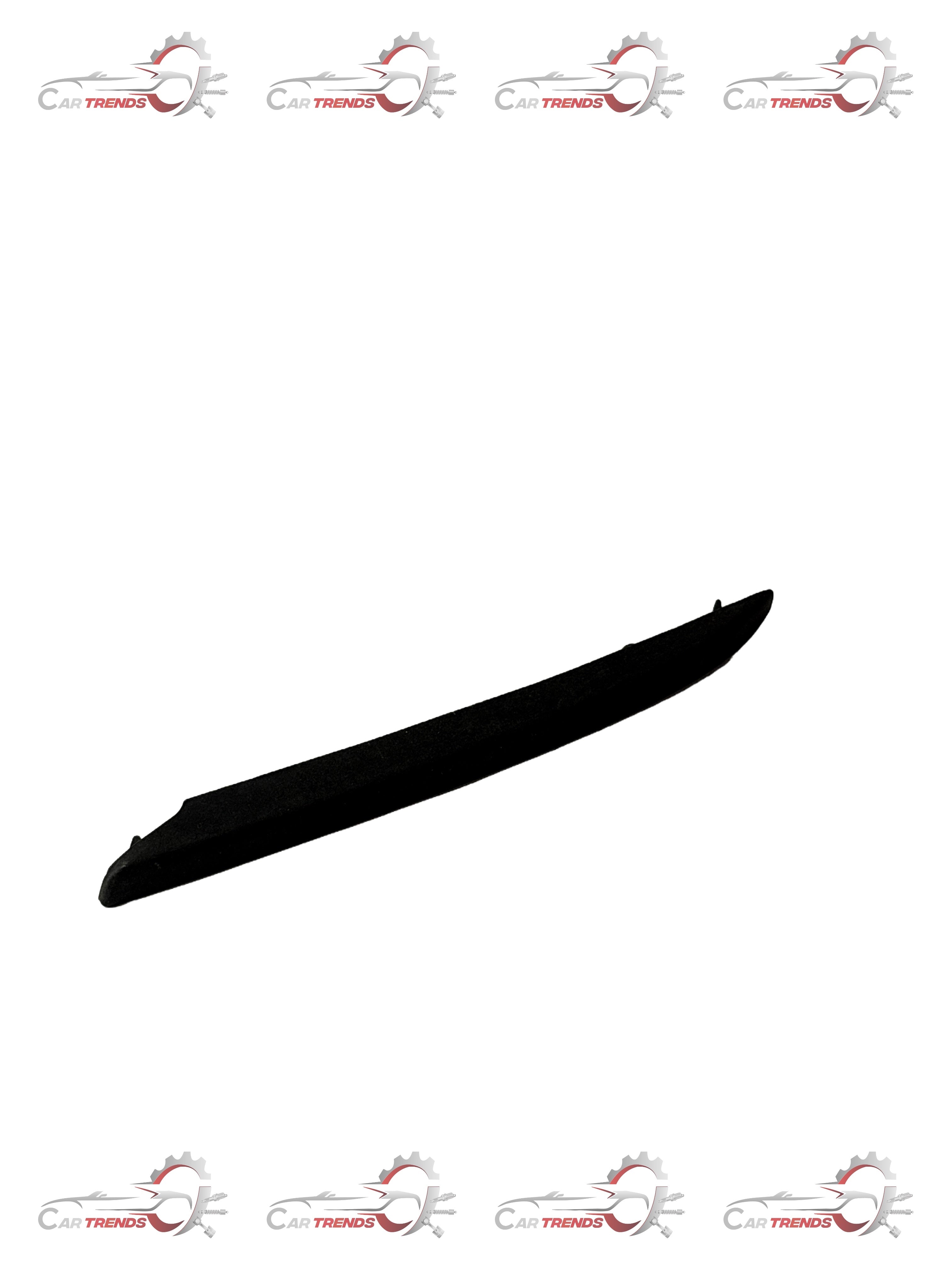 General Motors front bumper grille cover for Aveo, LH side, part number J96648787, shown in black plastic with grille design
